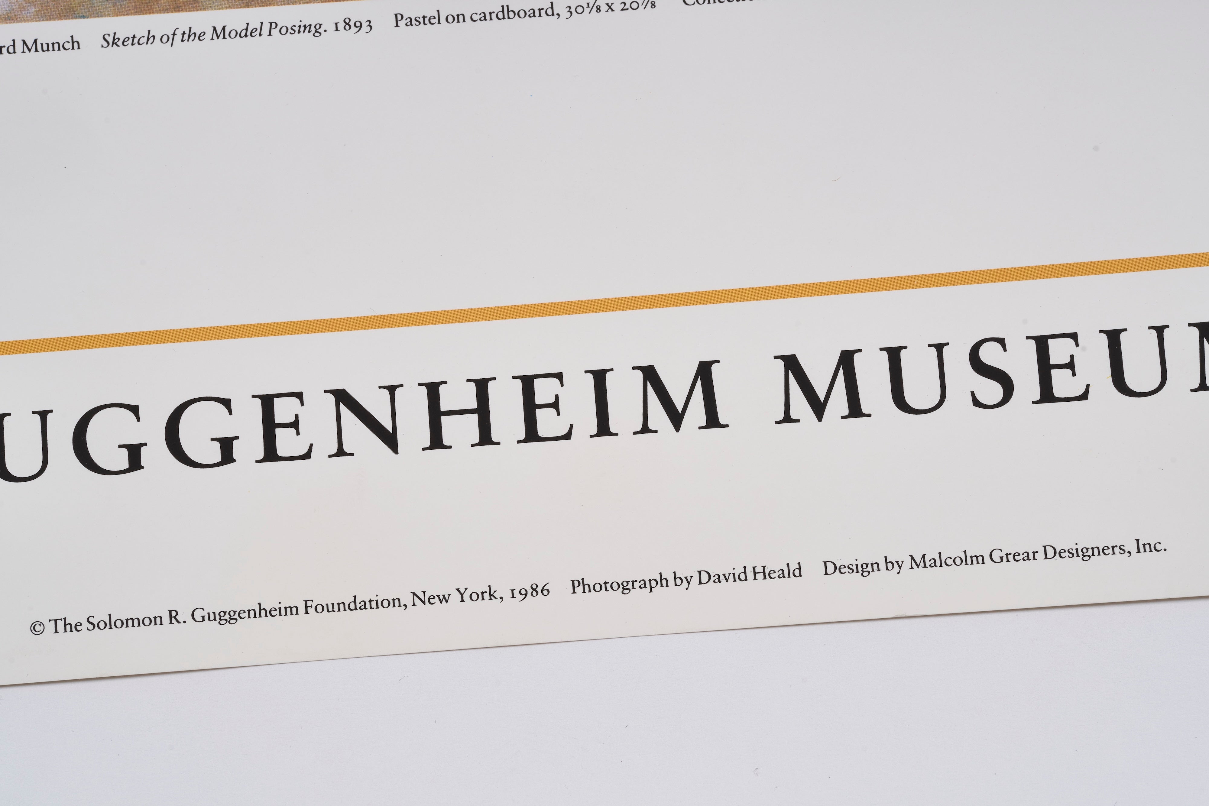 【限定10枚】Sketch of the Model Posing 1893 - SOLOMON R. GUGGENHEIM MUSEUM, NEW YORK 1986 / エドヴァルド・ムンク