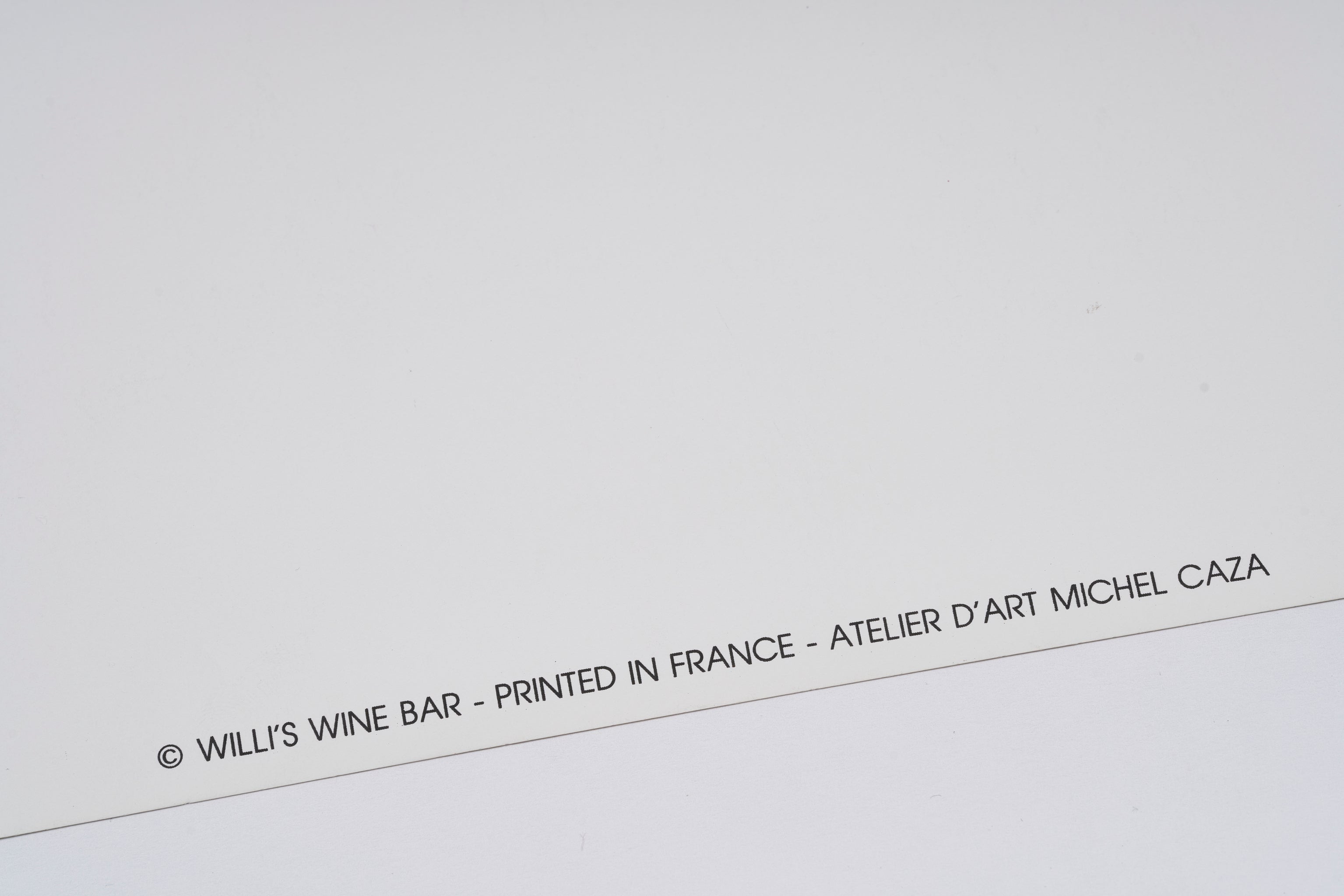 【限定10枚】WILLI'S WINE BAR 1991 / ダニエル・パドルズ