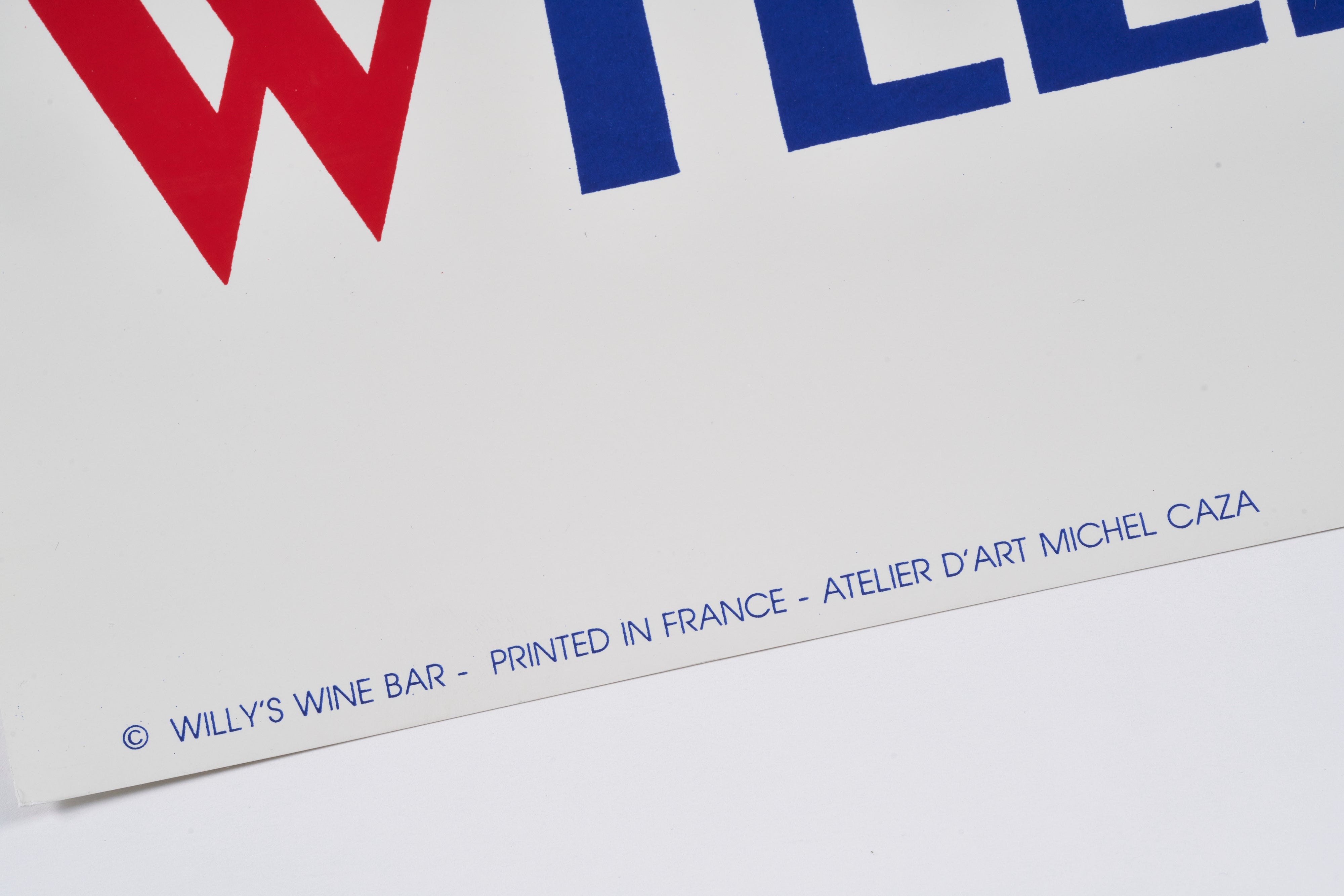 【限定10枚】WILLI'S WINE BAR 1989 / ウェイン・エンスルード