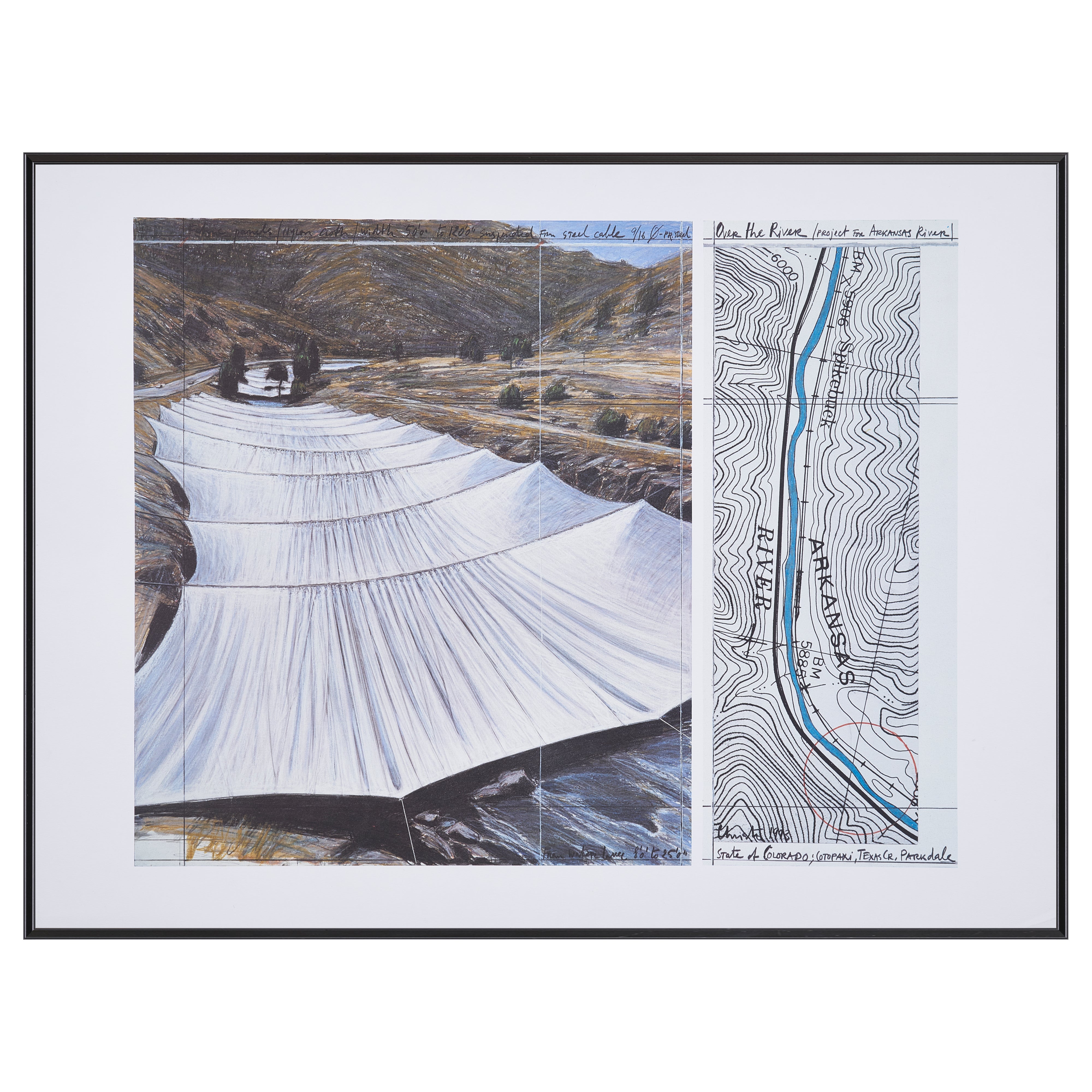 【限定10枚】Over the River, Project for the Arkansas River 1993 - Nouvelles Images 1996 / クリスト&ジャンヌ=クロード