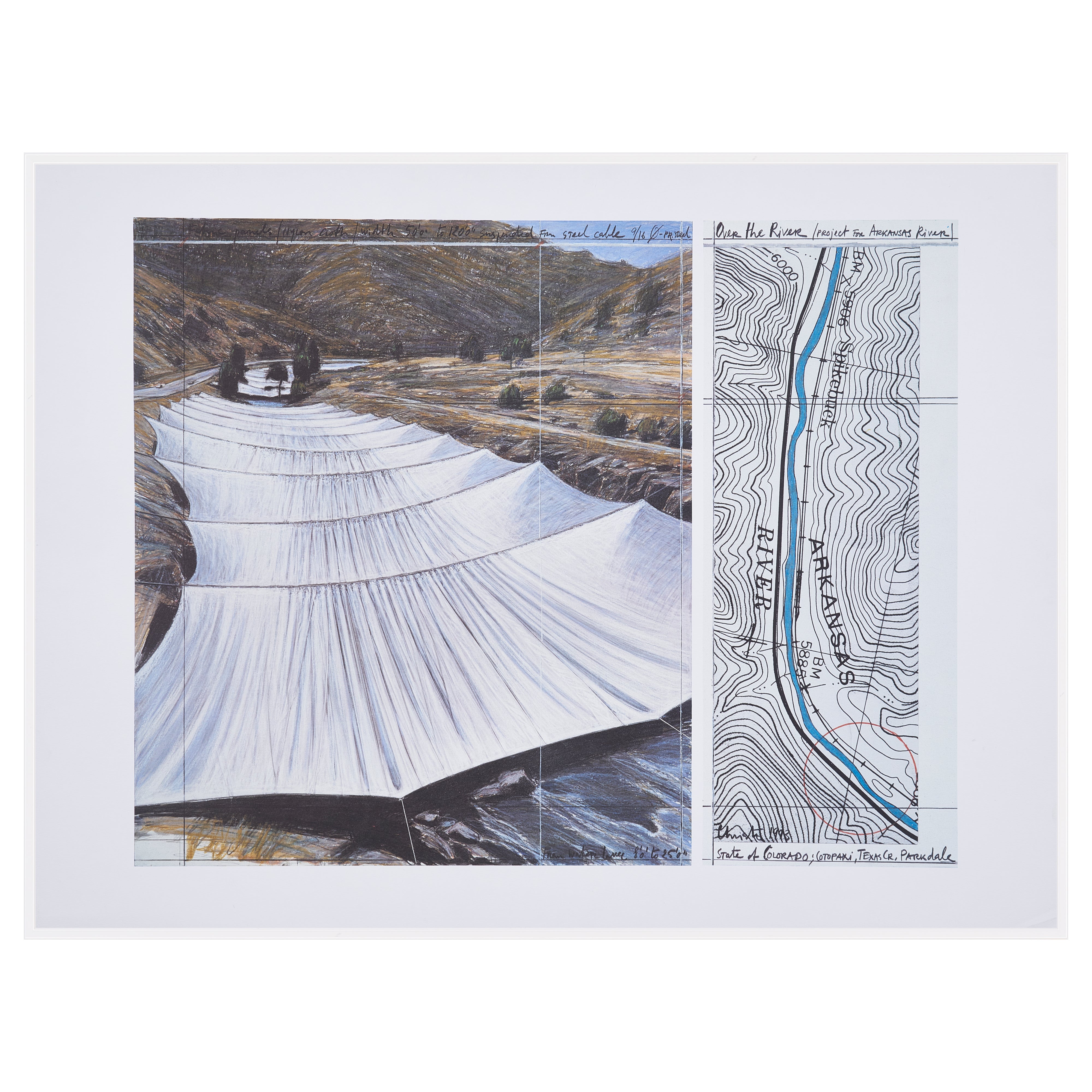 【限定10枚】Over the River, Project for the Arkansas River 1993 - Nouvelles Images 1996 / クリスト&ジャンヌ=クロード