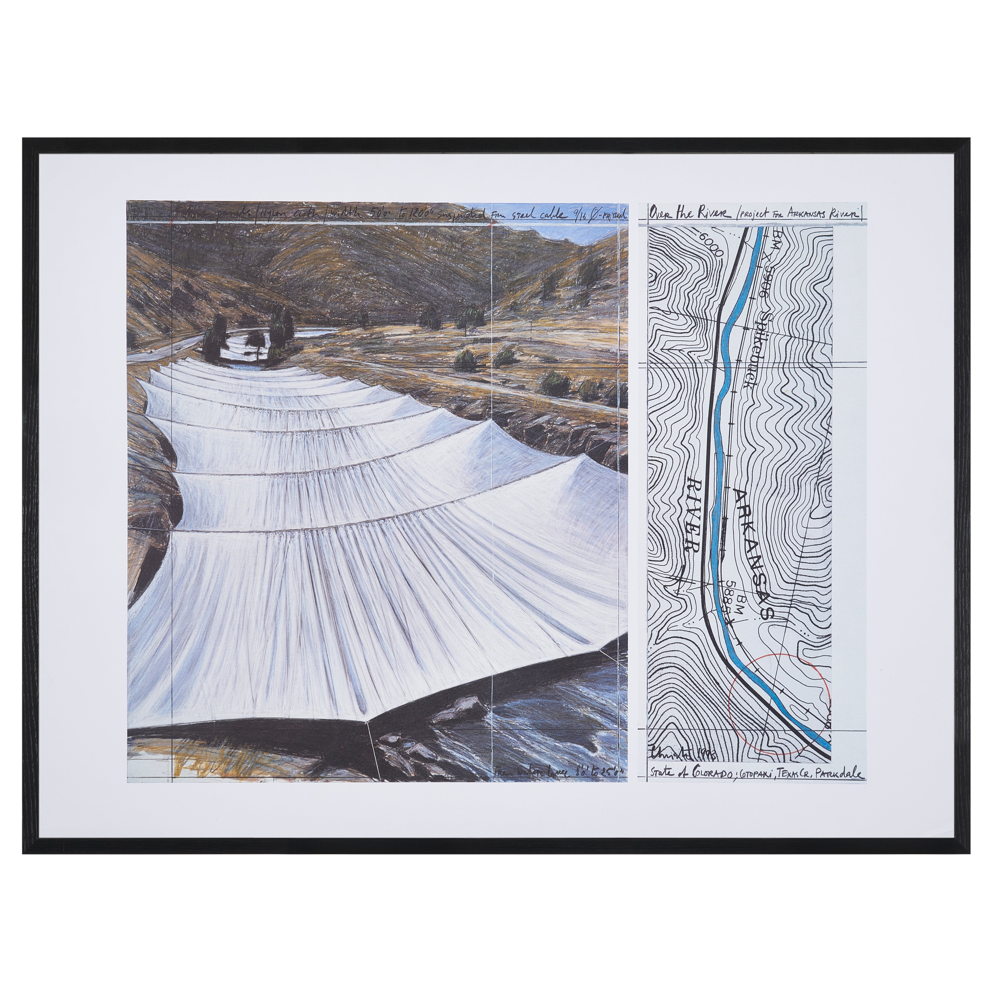 【限定10枚】Over the River, Project for the Arkansas River 1993 - Nouvelles Images 1996 / クリスト&ジャンヌ=クロード