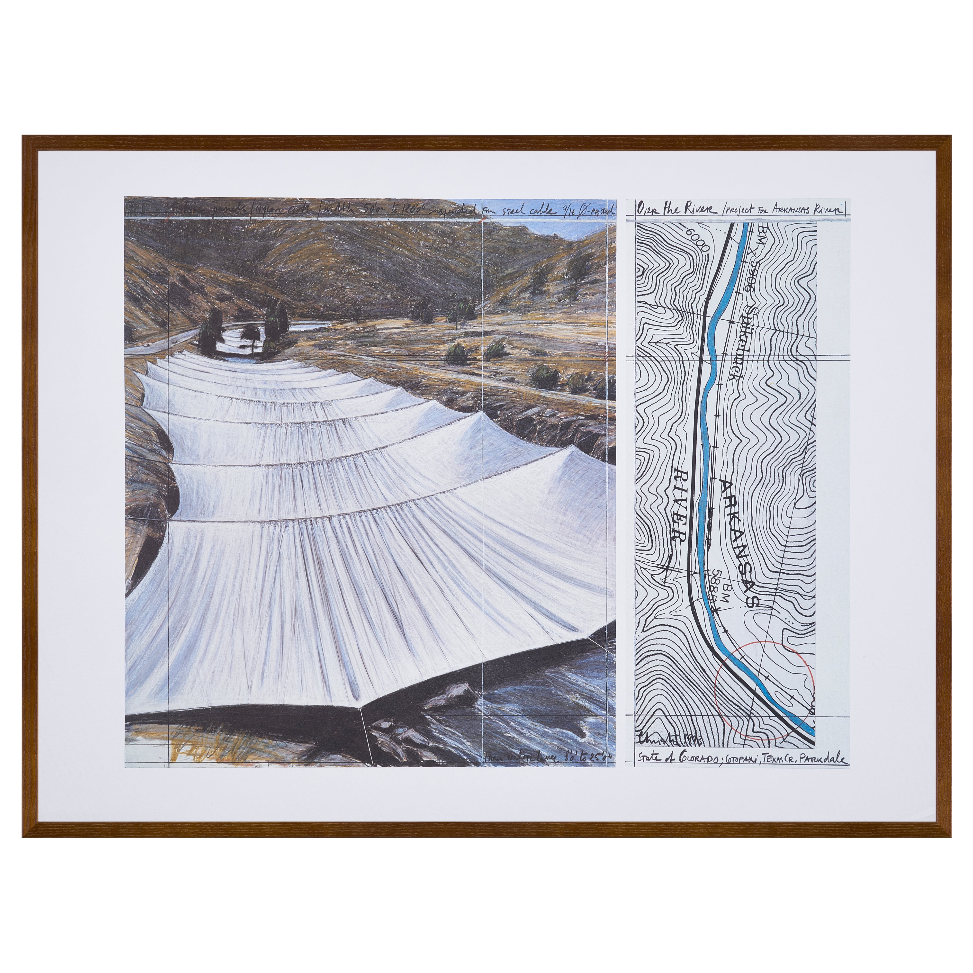 【限定10枚】Over the River, Project for the Arkansas River 1993 - Nouvelles Images 1996 / クリスト&ジャンヌ=クロード