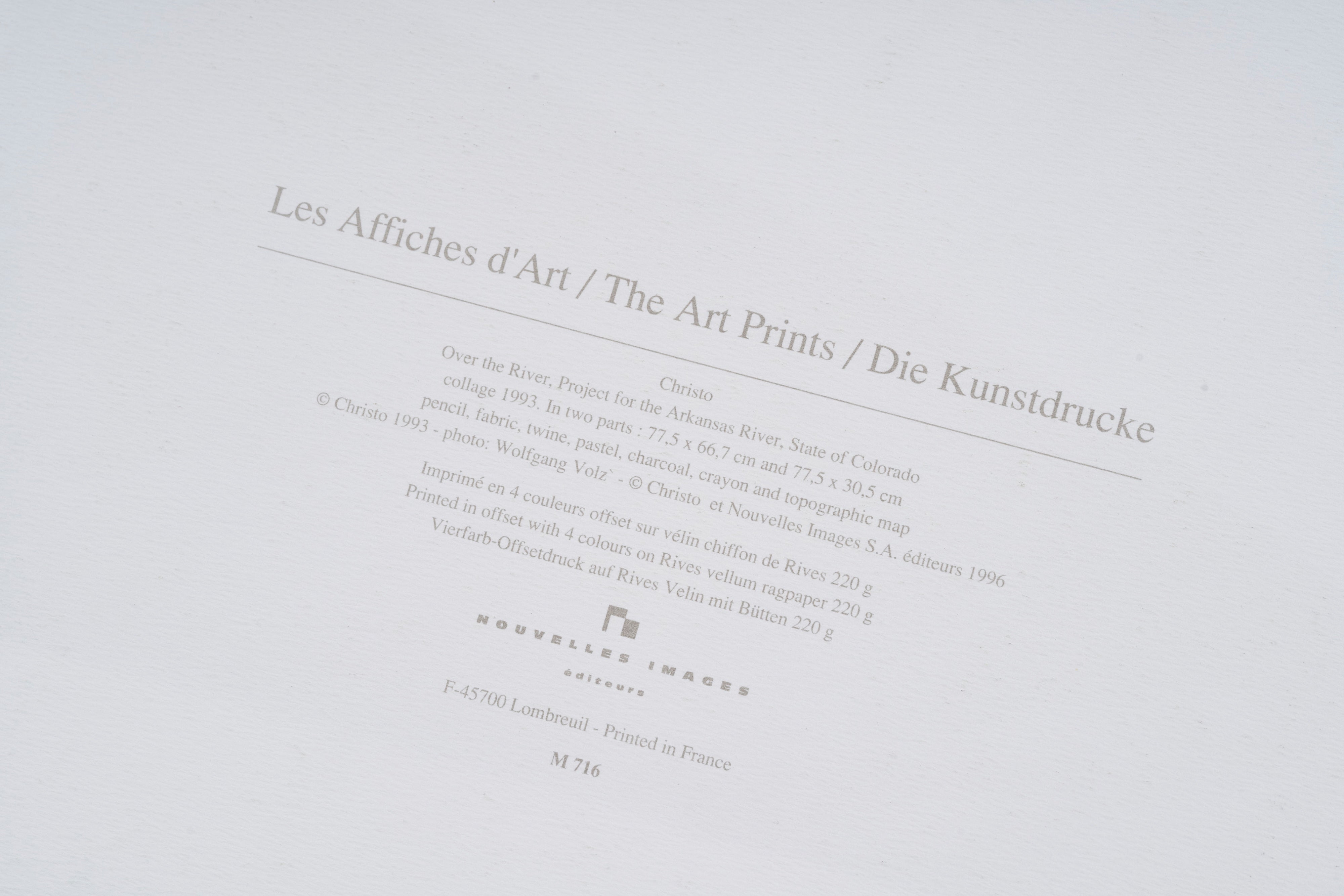 【限定10枚】Over the River, Project for the Arkansas River 1993 - Nouvelles Images 1996 / クリスト&ジャンヌ=クロード