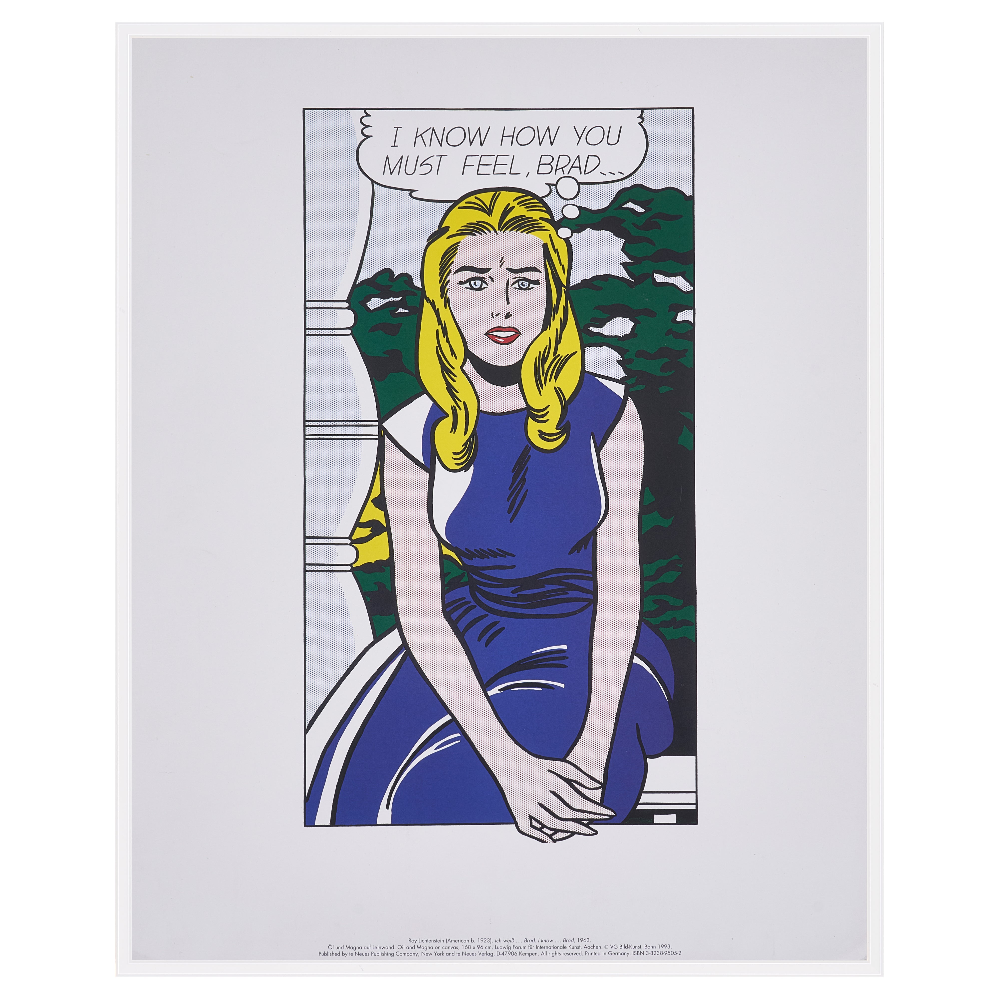 完売【限定10枚】I Know How You Must Feel, Brad… 1963 - te Neues Publishing 1993 / ロイ・リキテンスタイン