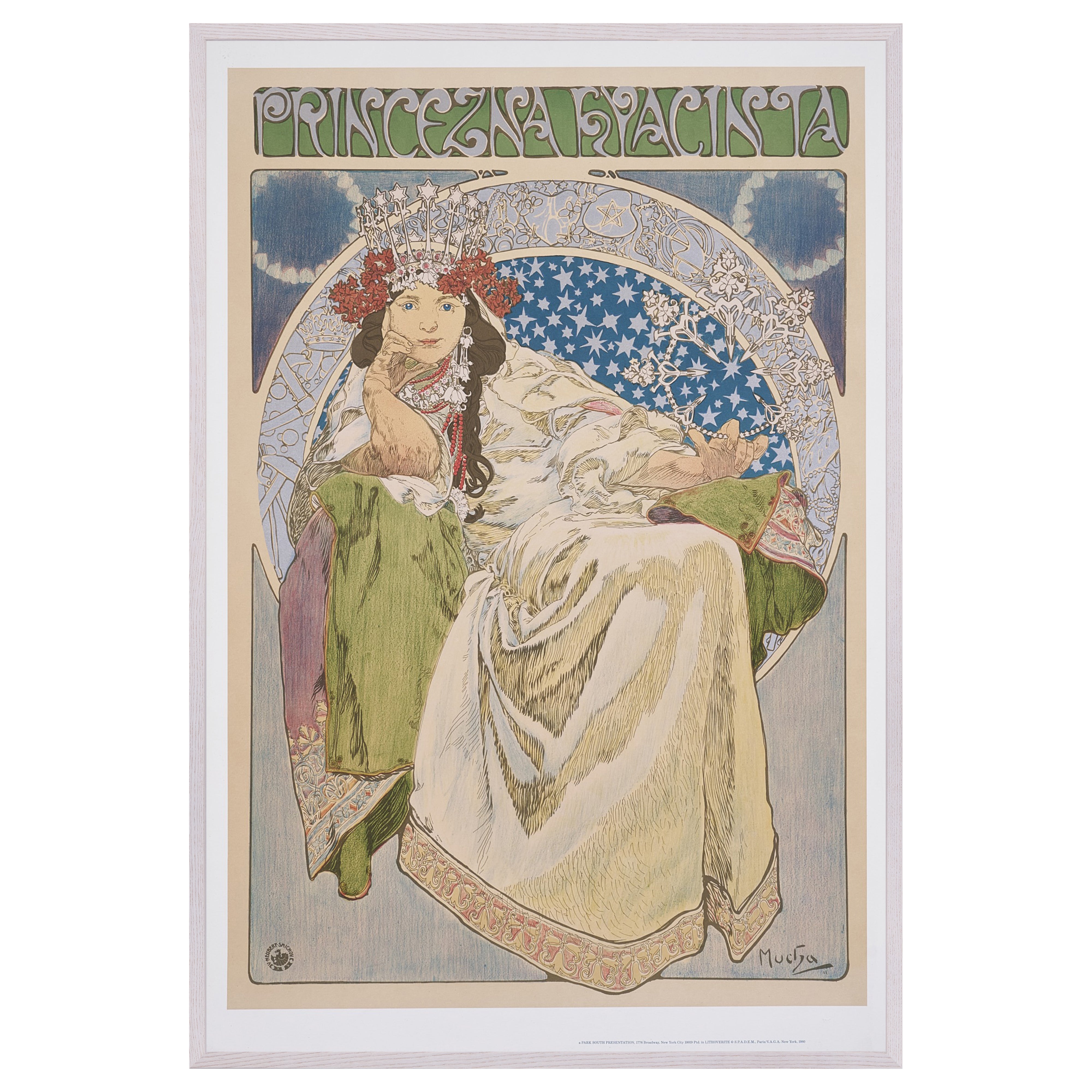 【限定10枚】PRINCEZNA HYACINTA 1911 - SPADEM Paris, VAGA New York 1980 / アルフォンス・ミュシャ