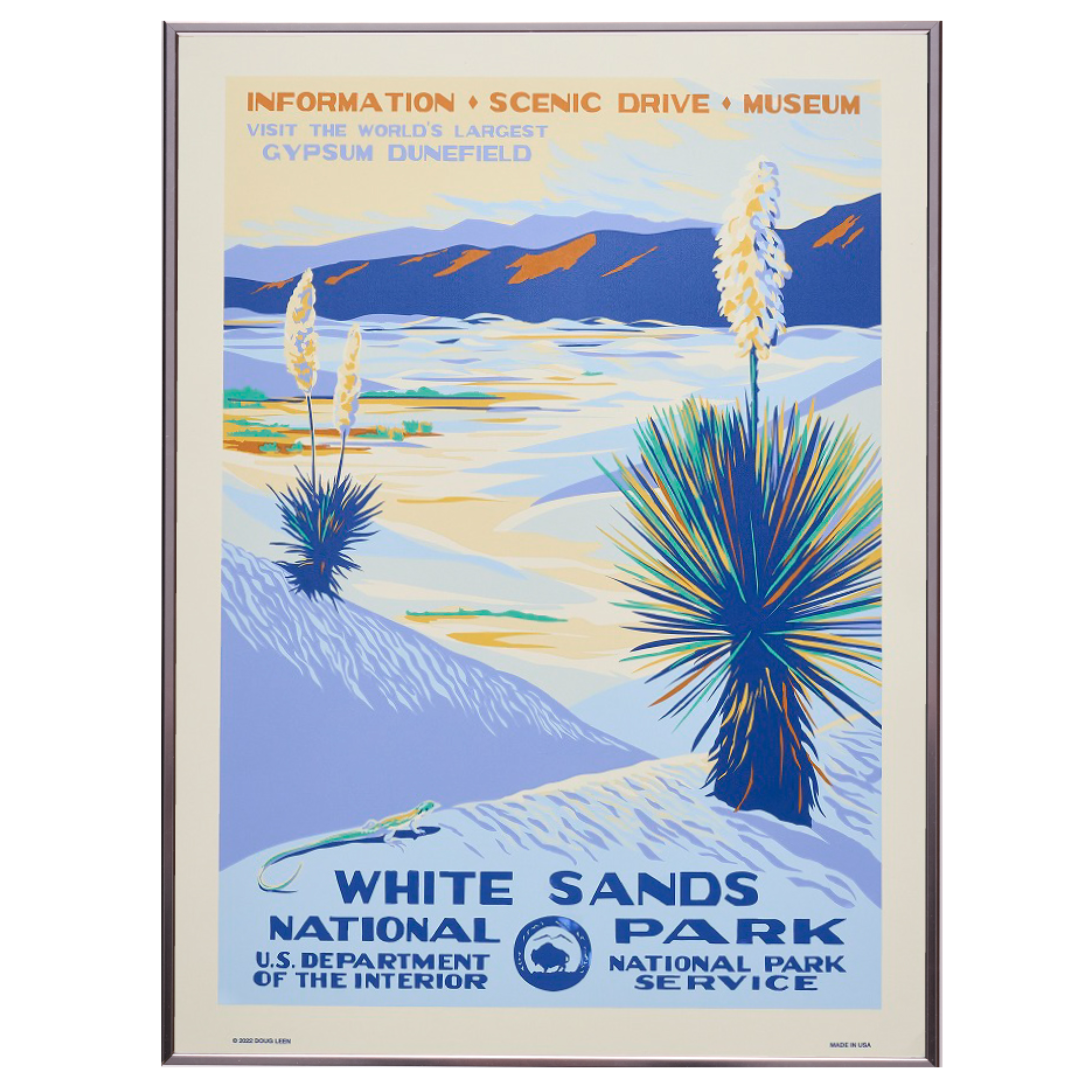 再入荷【限定5枚】ホワイトサンズ国定公園 / アメリカ国立公園ポスター