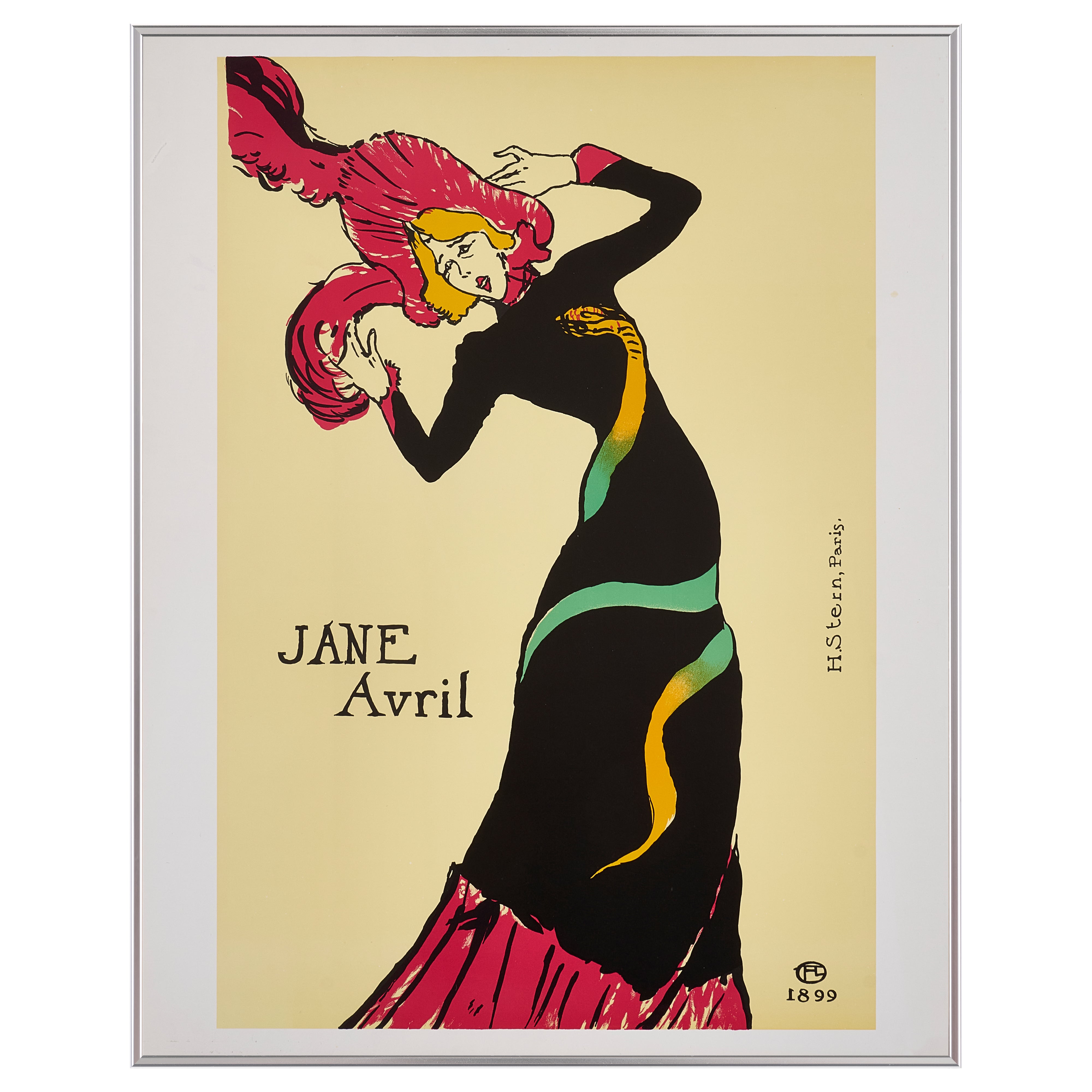 【限定10枚】JANE AVRIL 1899 - Printed in 1990s / アンリ・ド・トゥールーズ=ロートレック
