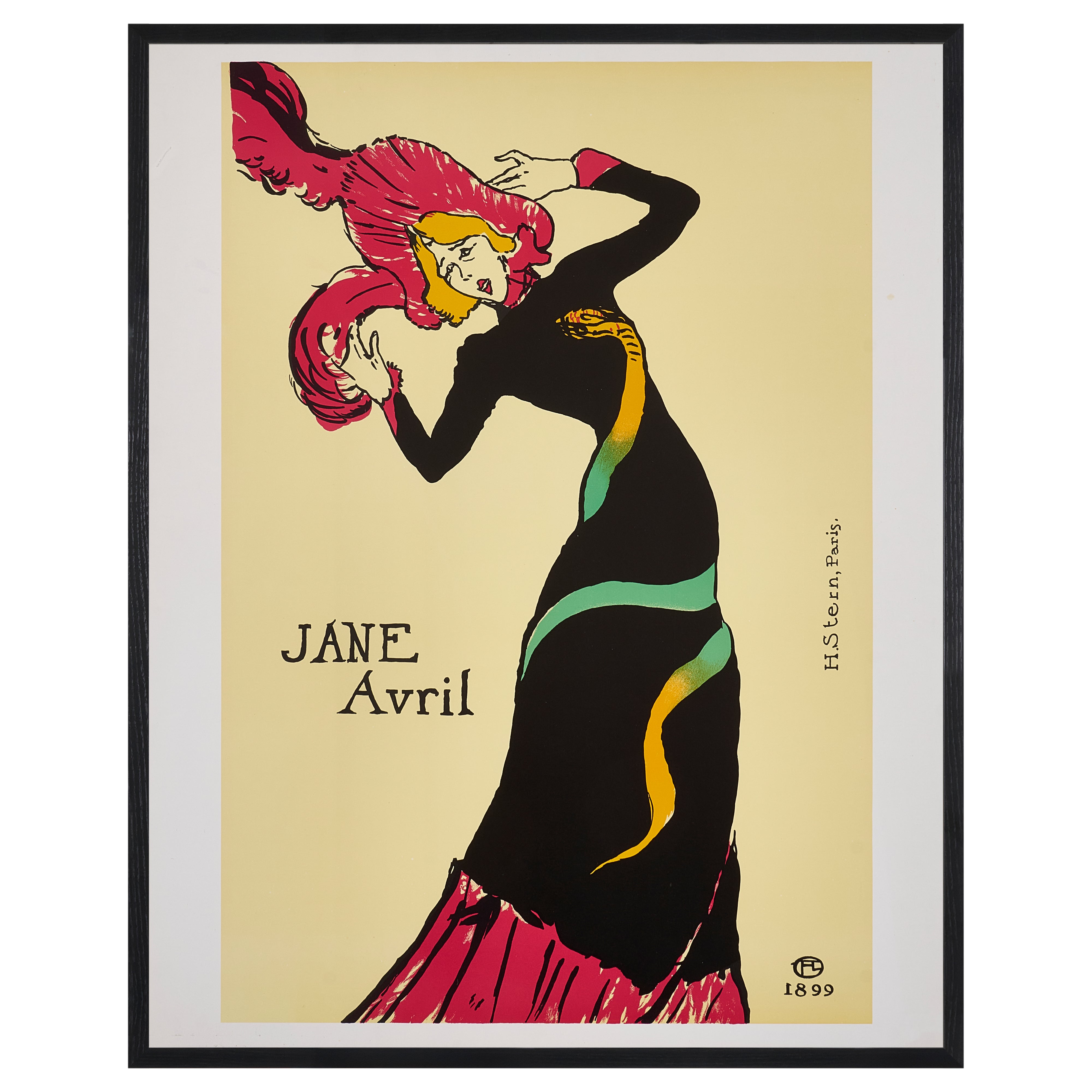 【限定10枚】JANE AVRIL 1899 - Printed in 1990s / アンリ・ド・トゥールーズ=ロートレック