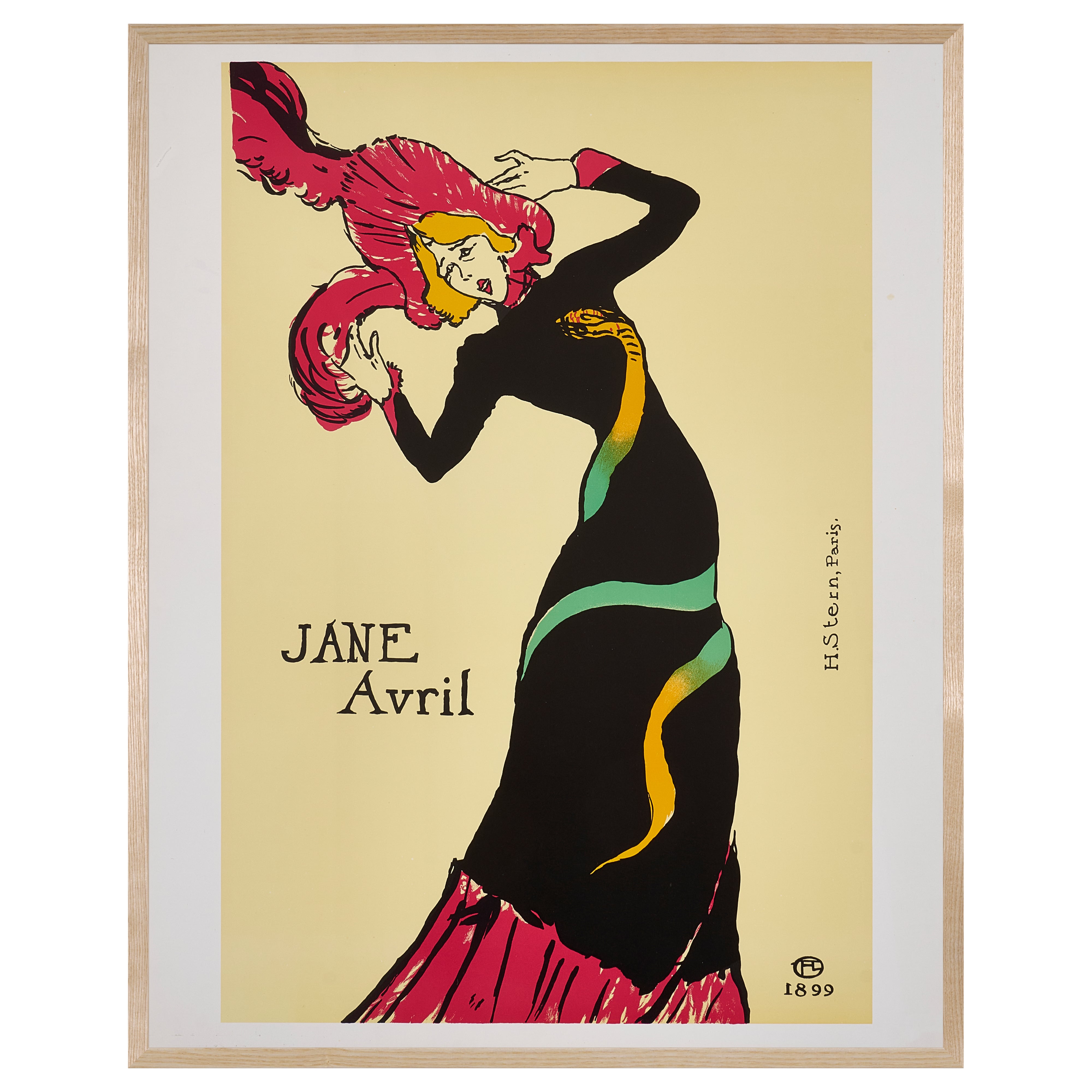 【限定10枚】JANE AVRIL 1899 - Printed in 1990s / アンリ・ド・トゥールーズ=ロートレック