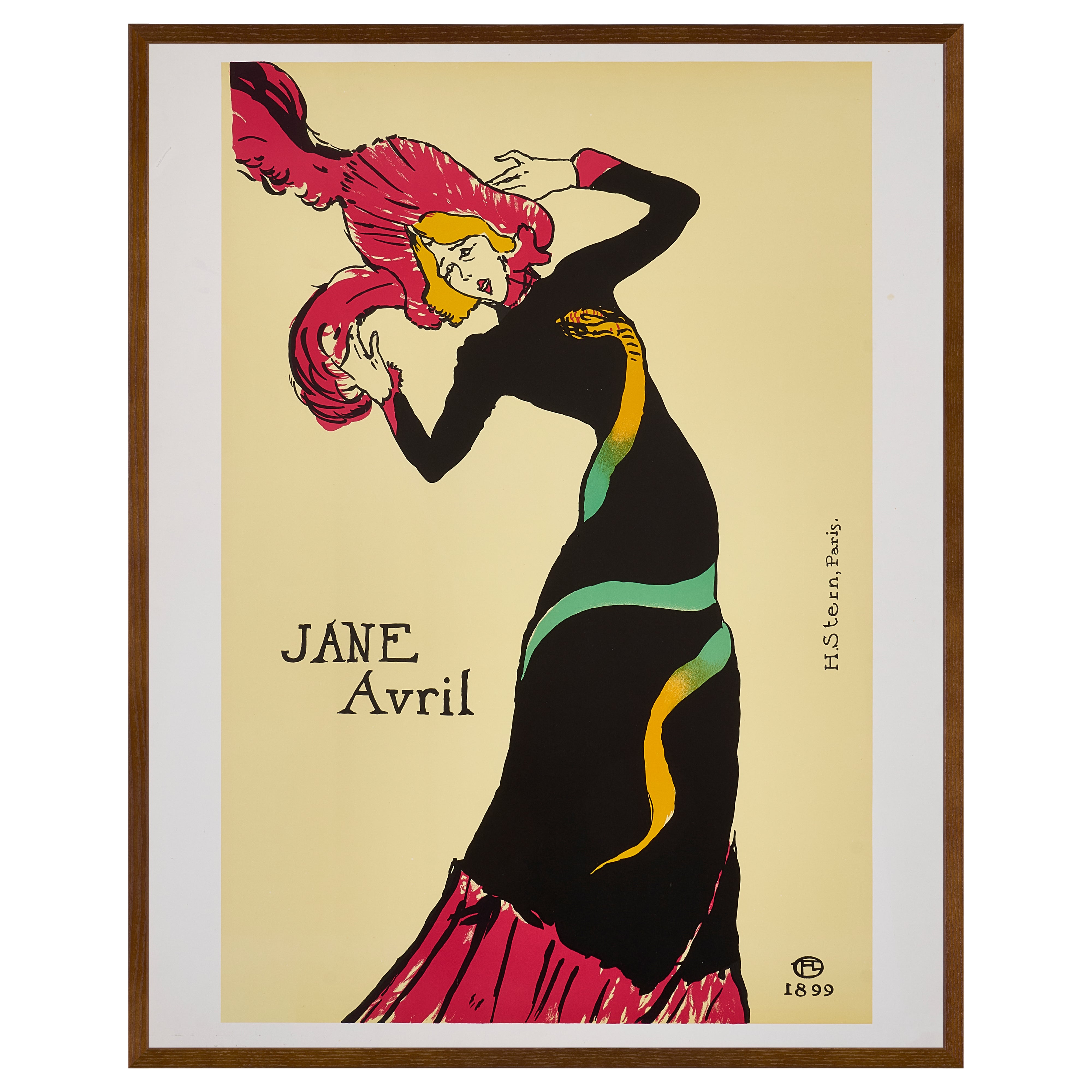 【限定10枚】JANE AVRIL 1899 - Printed in 1990s / アンリ・ド・トゥールーズ=ロートレック
