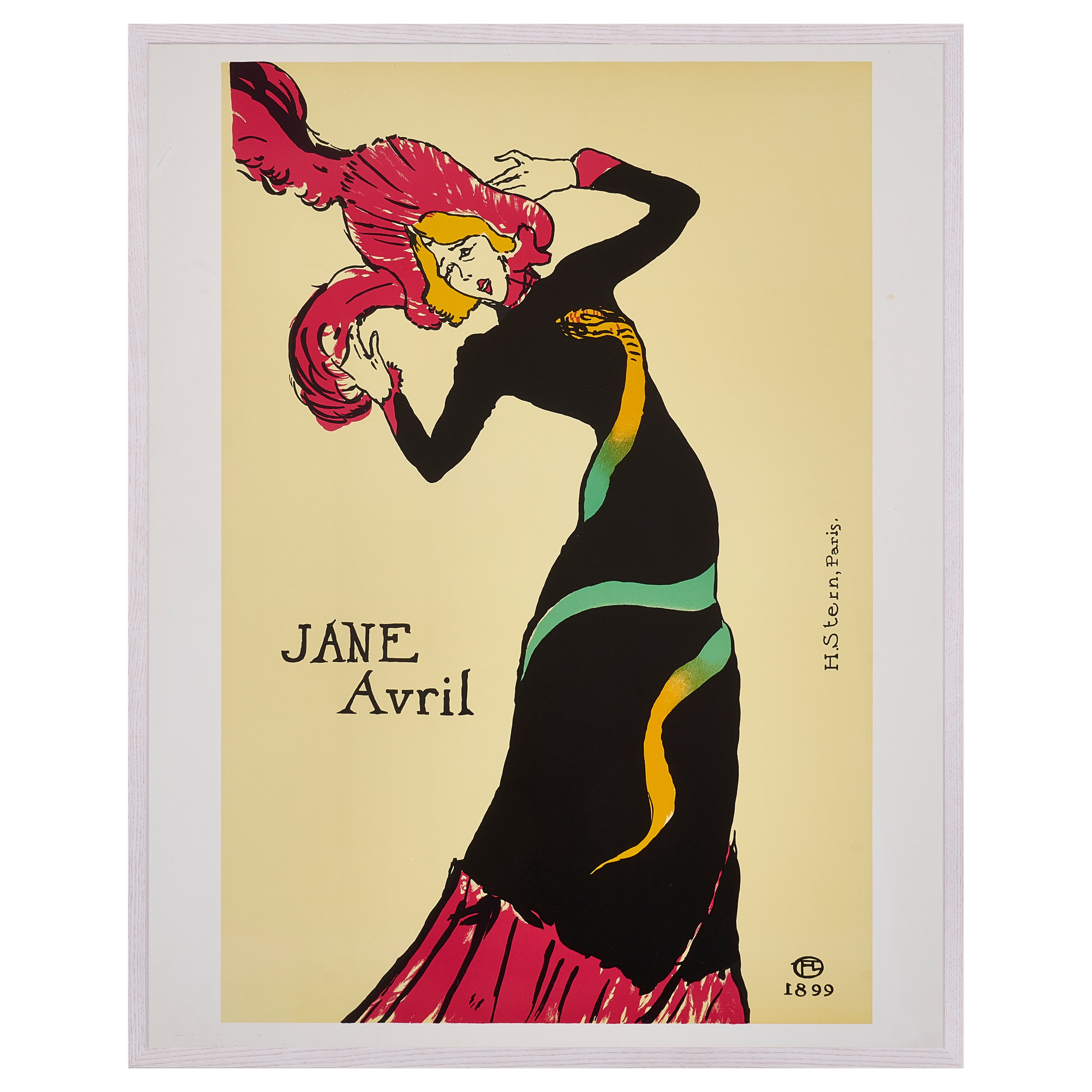 【限定10枚】JANE AVRIL 1899 - Printed in 1990s / アンリ・ド・トゥールーズ=ロートレック