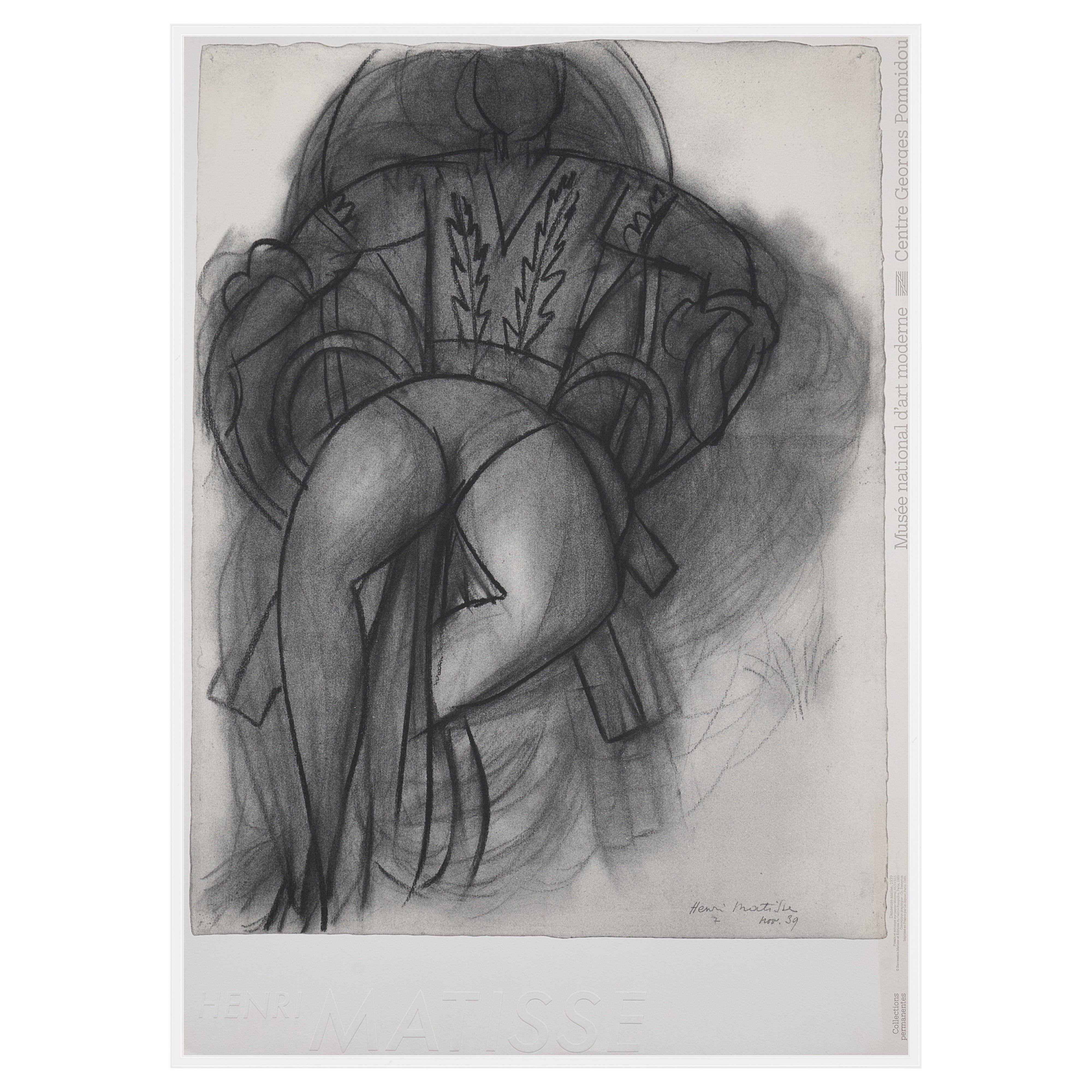 【限定30枚】Danseuse assise 1939 - Succession Matisse et Editions du Centre Pompidou, Paris 1989 / アンリ・マティス