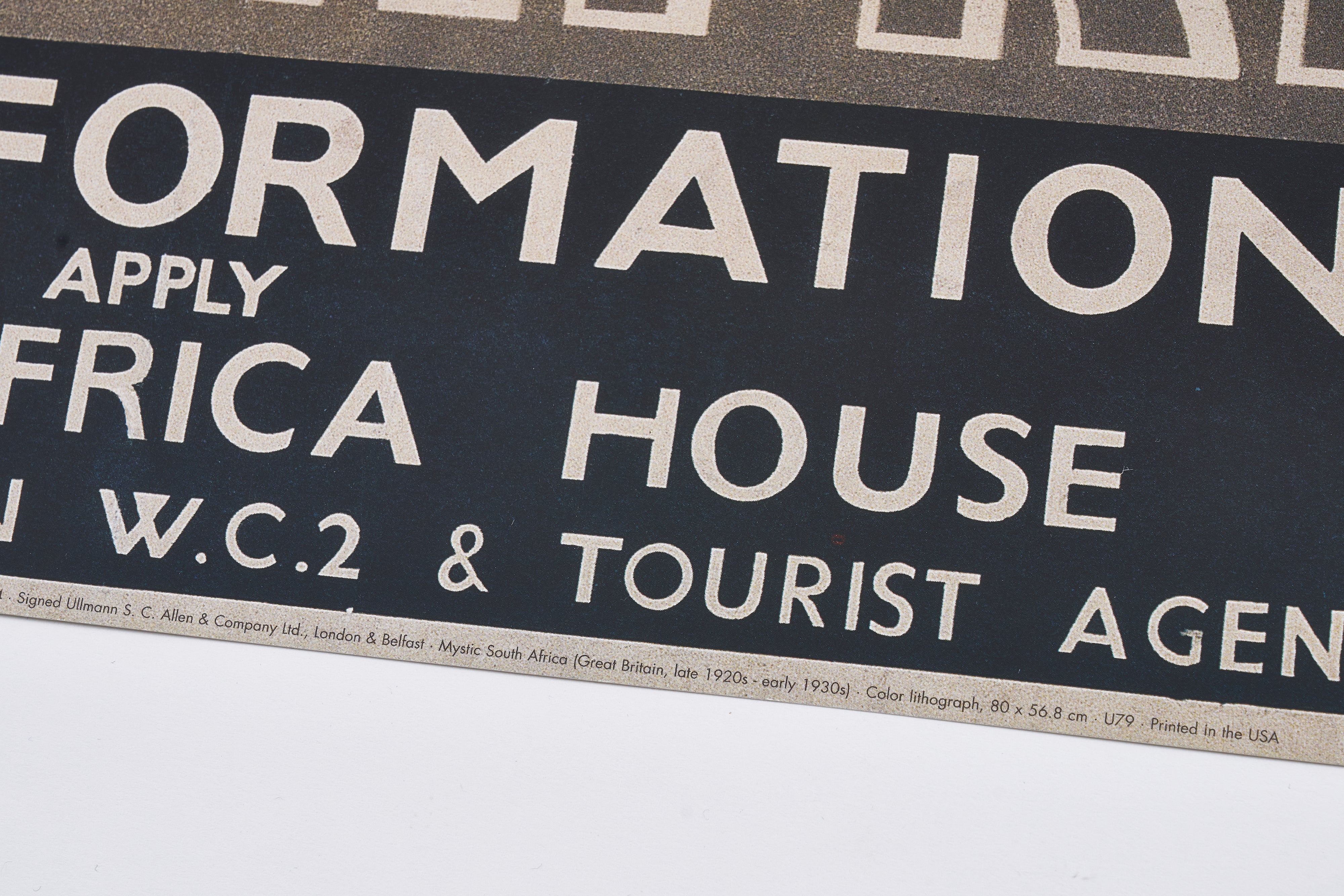 【限定5枚】MYSTIC SOUTH AFRICA 1920s-1930s - A. Bruce McGaw Graphics 1999 / ゲイル・ウルマン