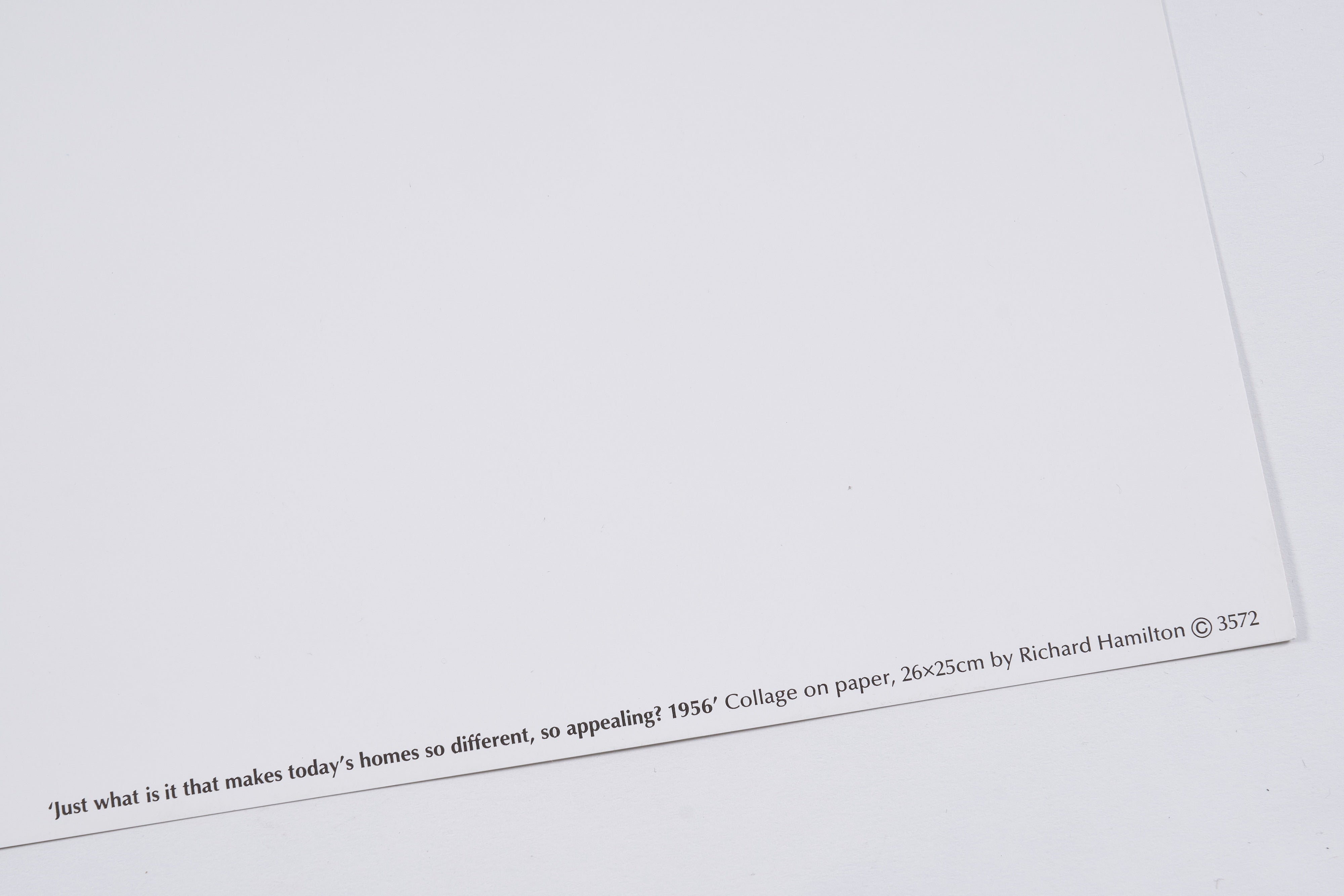 【限定5枚】Just what is it that makes today’s homes so difficult, so appealing? 1956 - Royal Academy of Arts 1991 / リチャード・ハミルトン
