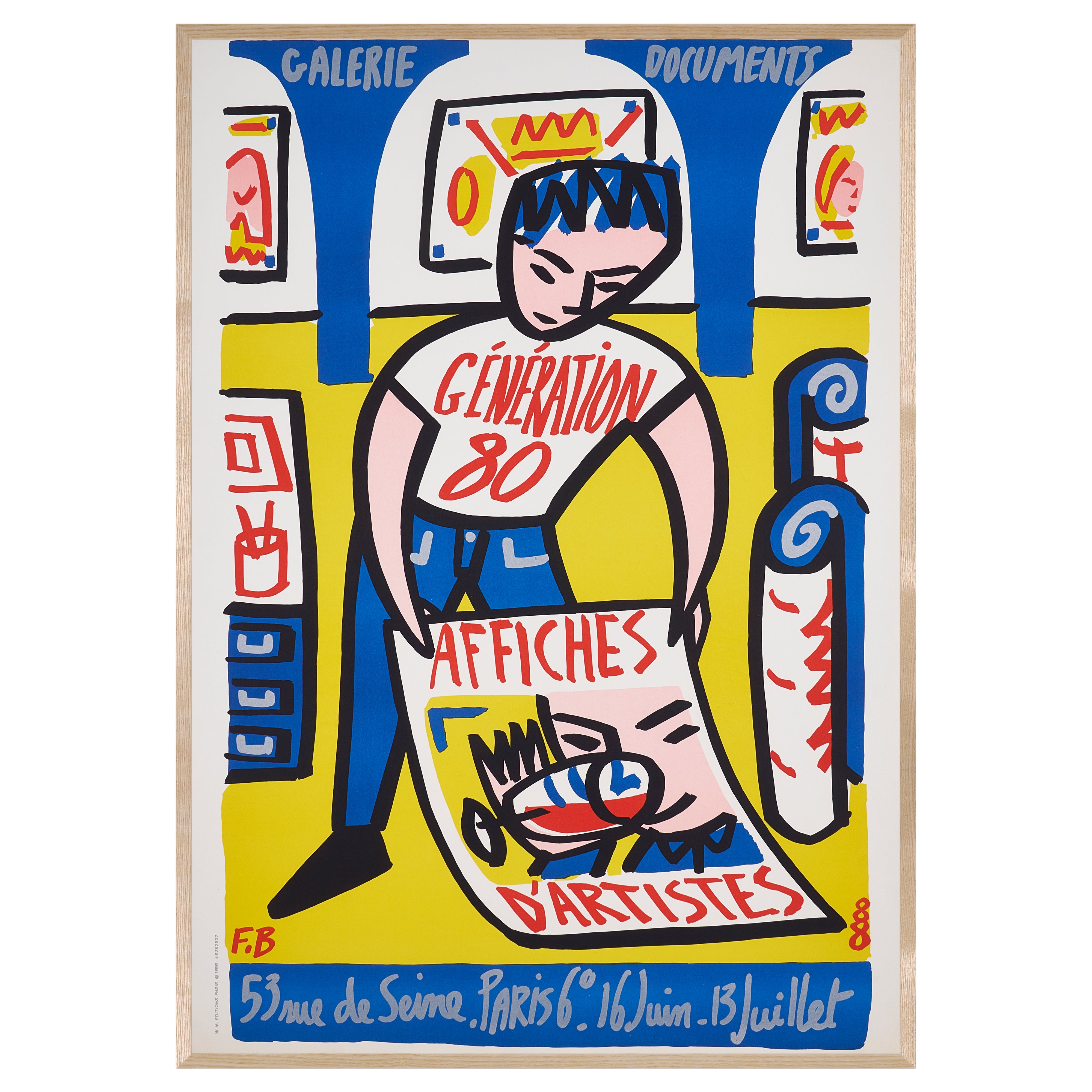 【限定10枚】Génération 80, Affiches d’artistes 1988 / フランソワ・ボワロン