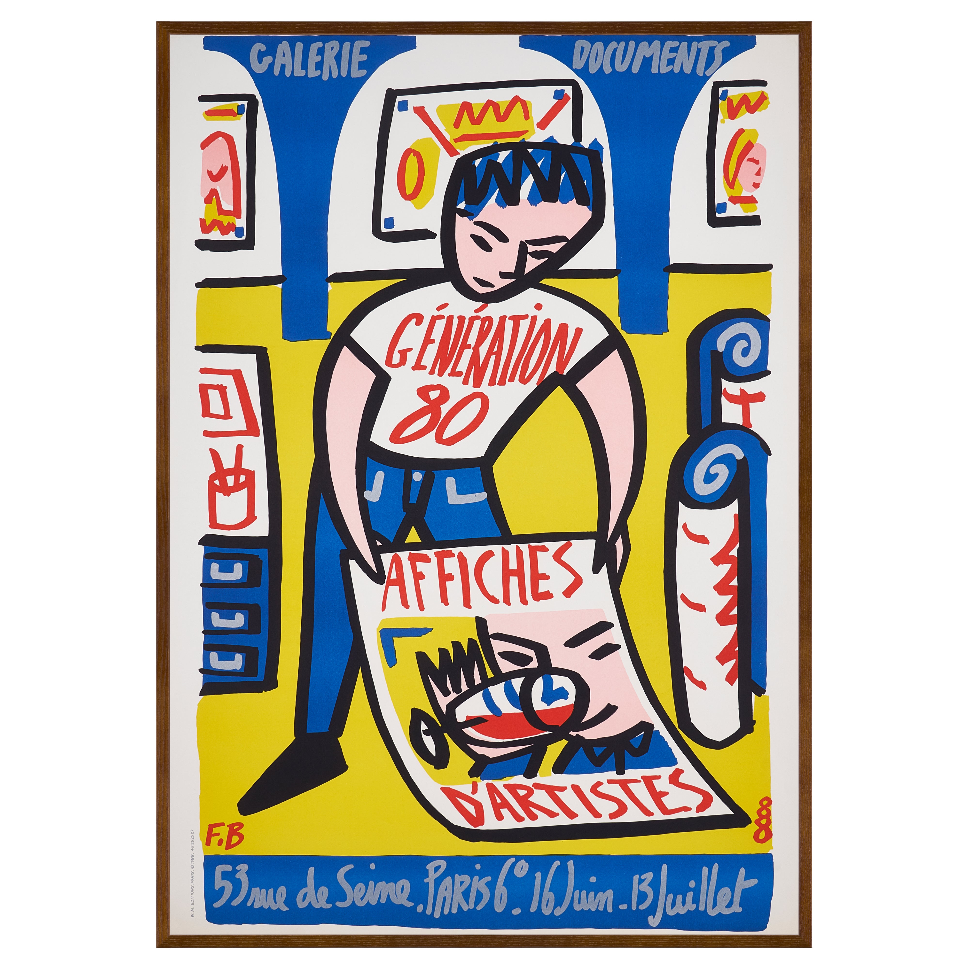 【限定10枚】Génération 80, Affiches d’artistes 1988 / フランソワ・ボワロン