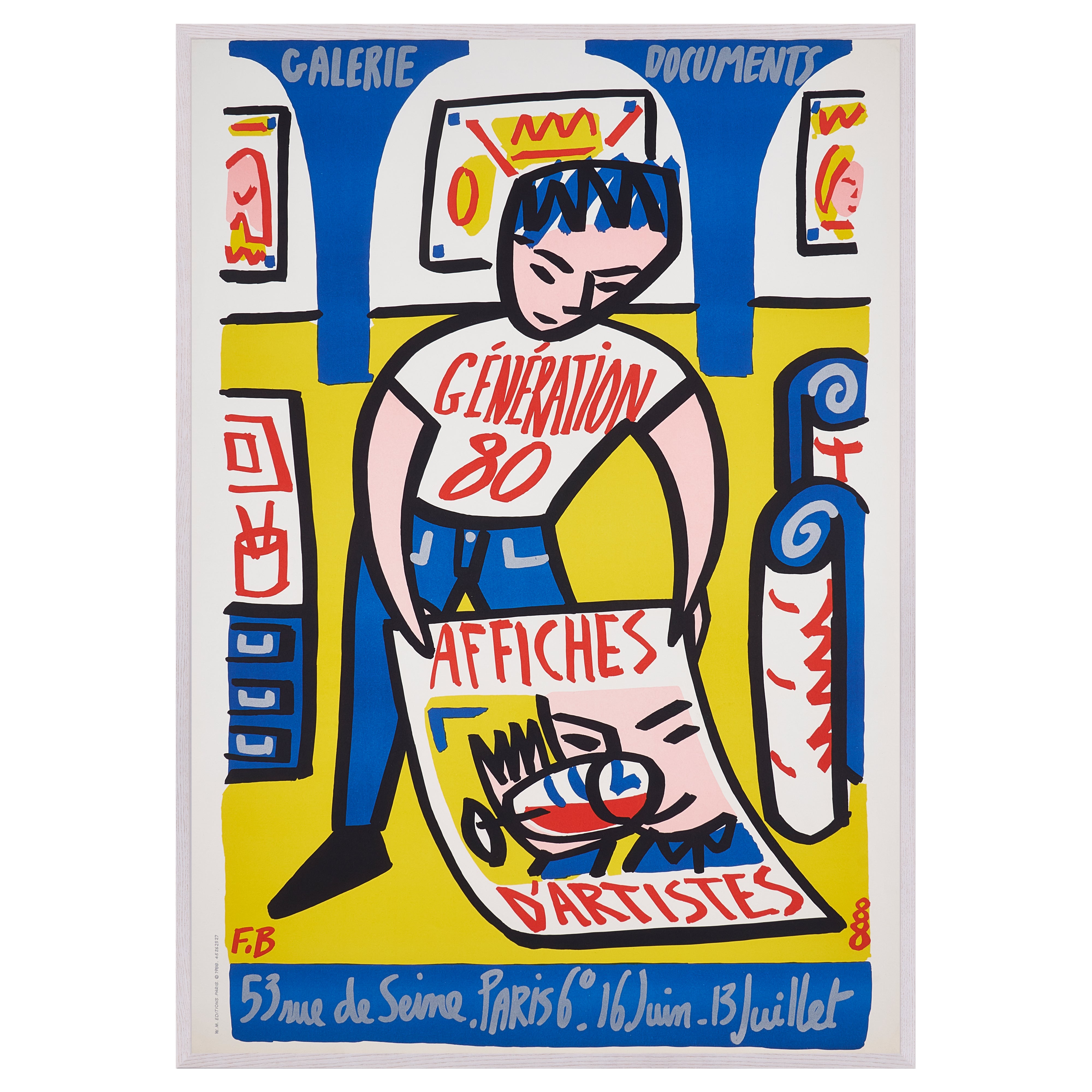 【限定10枚】Génération 80, Affiches d’artistes 1988 / フランソワ・ボワロン