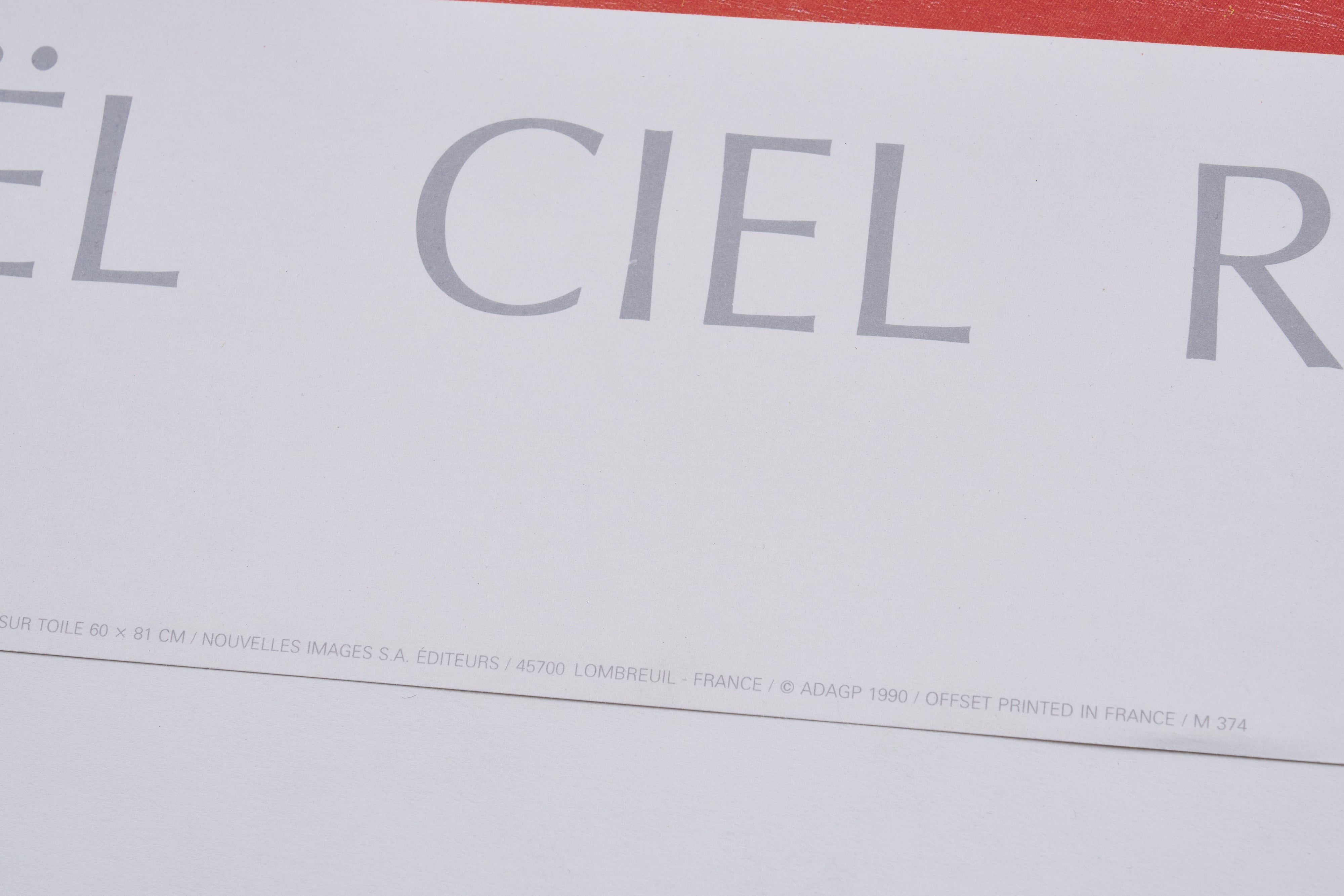 【限定10枚】CIEL ROUGE 1954 - Nouvelles Images 1990 / ニコラ・ド・スタール