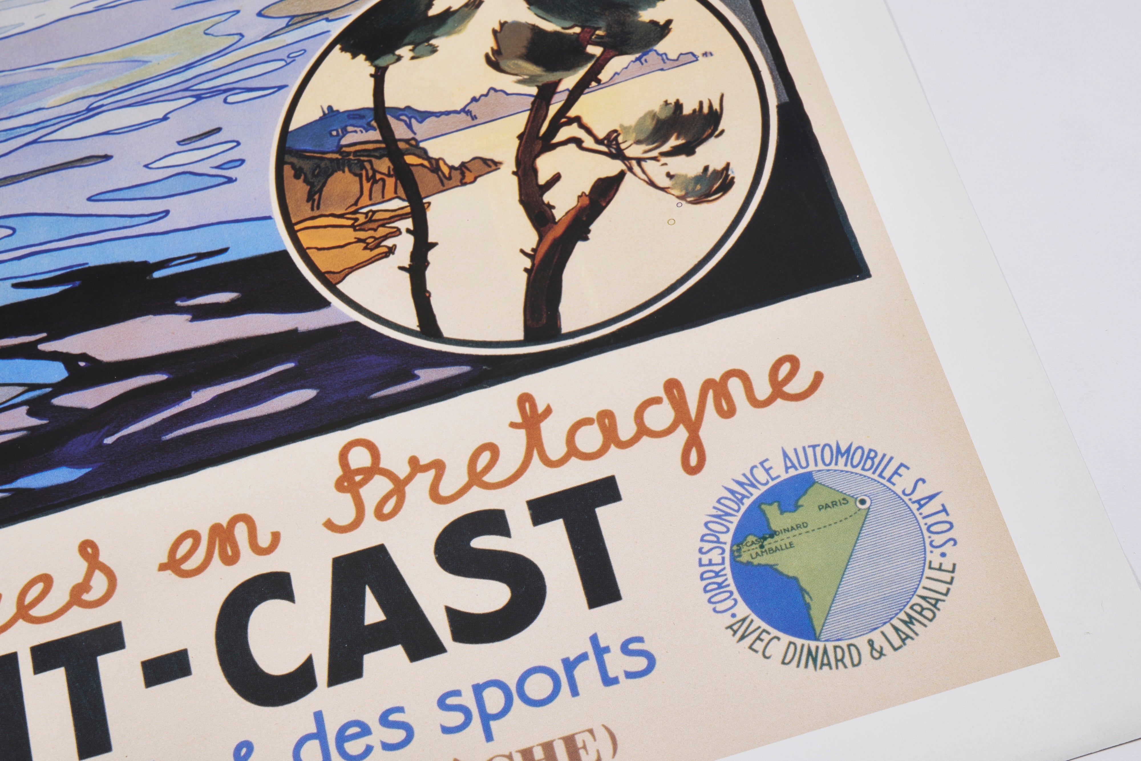 【限定10枚】Les Vacances en Bretagne “SAINT-CAST” 1930 - Editions Clouet 1993 / ペリーバー