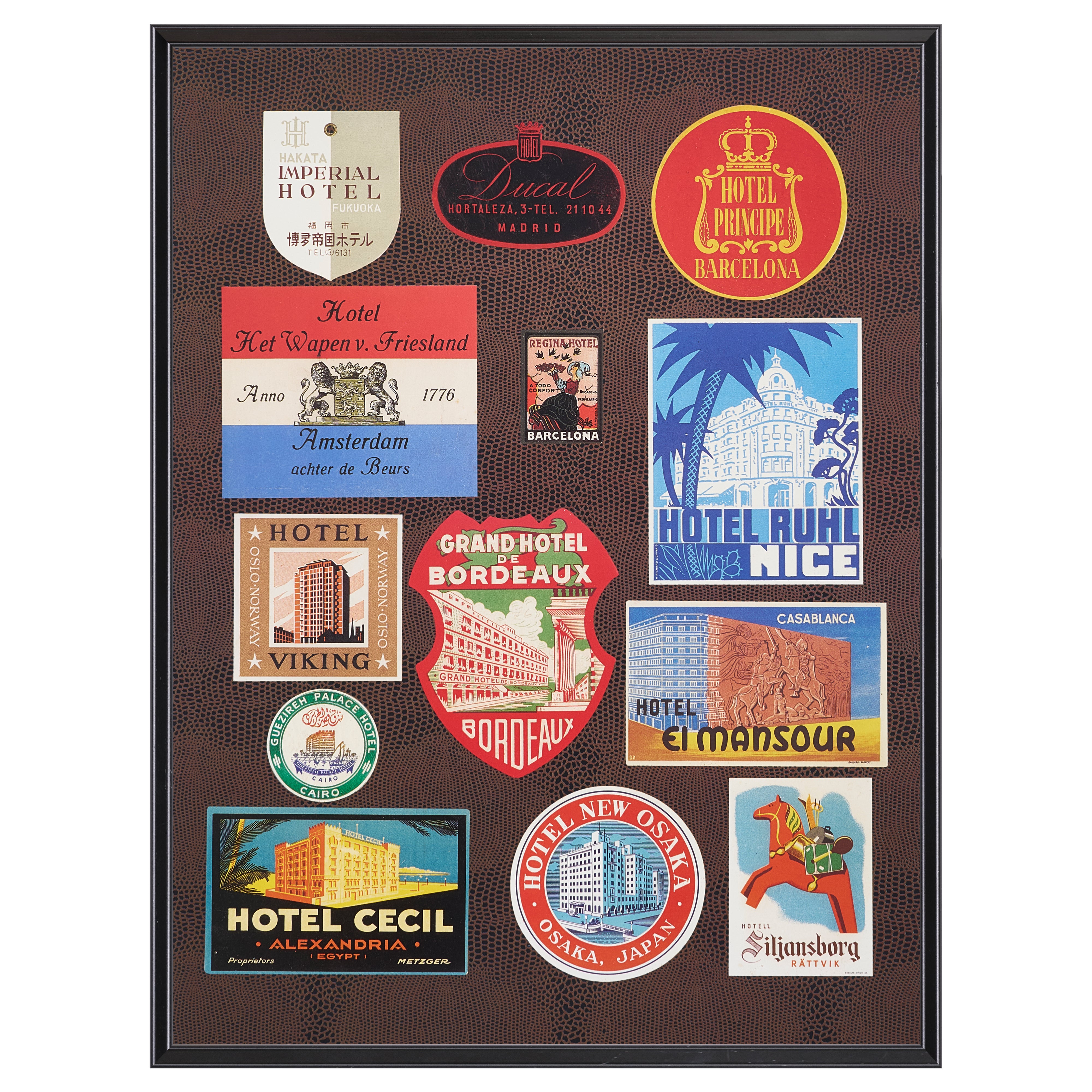 【限定5枚】Vintage Hotel Sticker Art Collection - Bruce McGaw Graphics 1996 / アノニマス