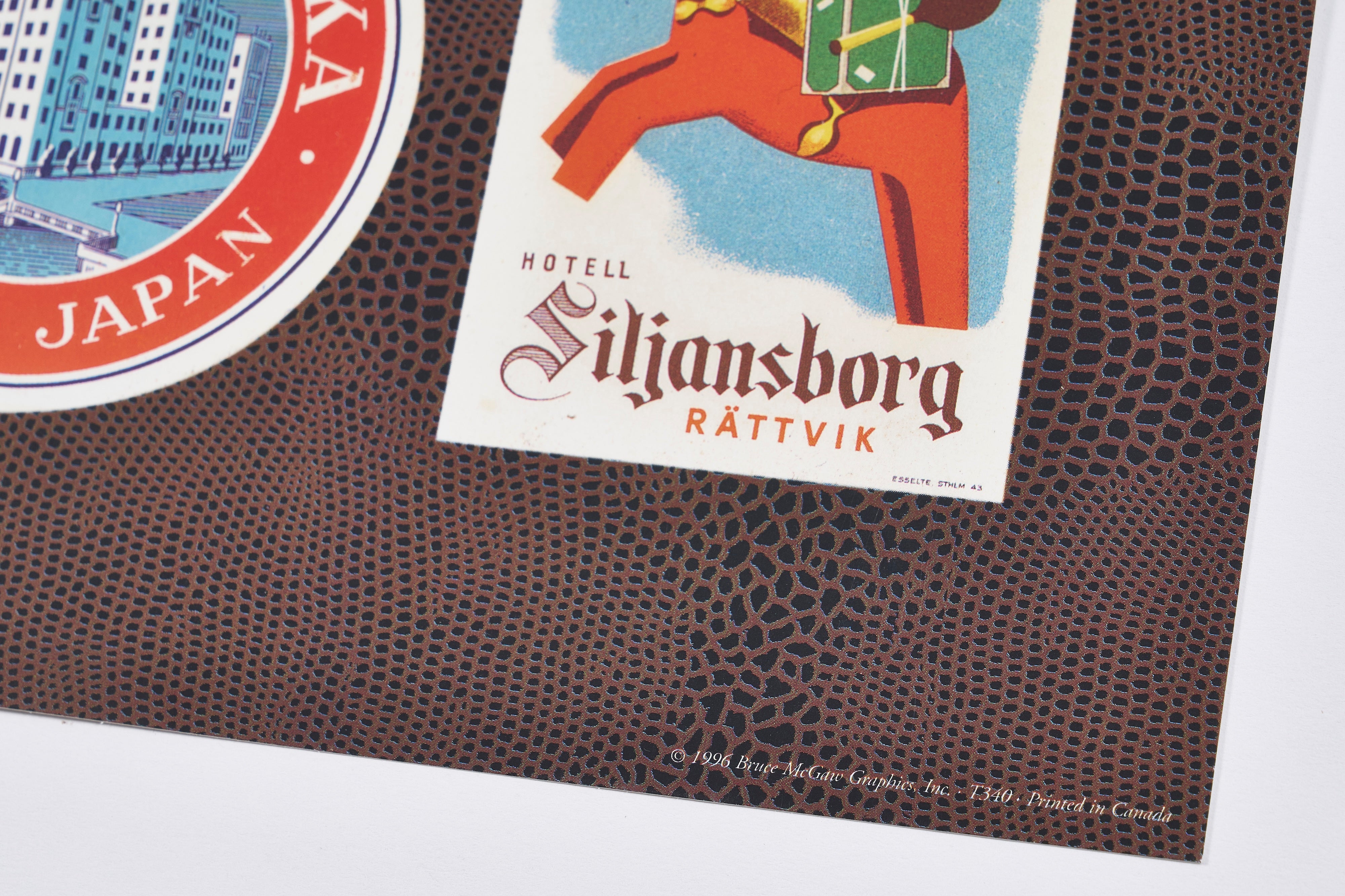 【限定5枚】Vintage Hotel Sticker Art Collection - Bruce McGaw Graphics 1996 / アノニマス