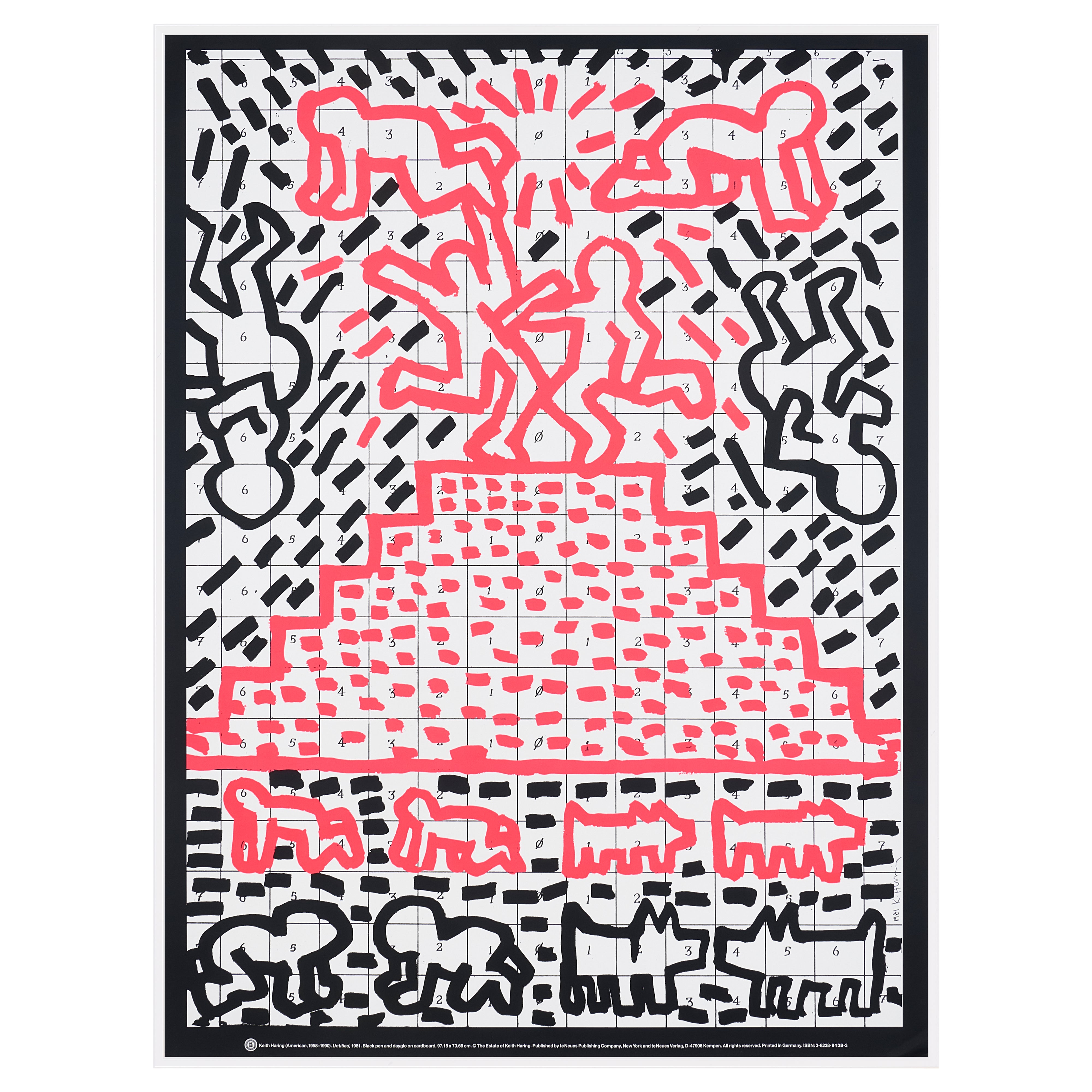 【限定10枚】Untitled 1981 - te Neues Publishing 1990s / キース・へリング