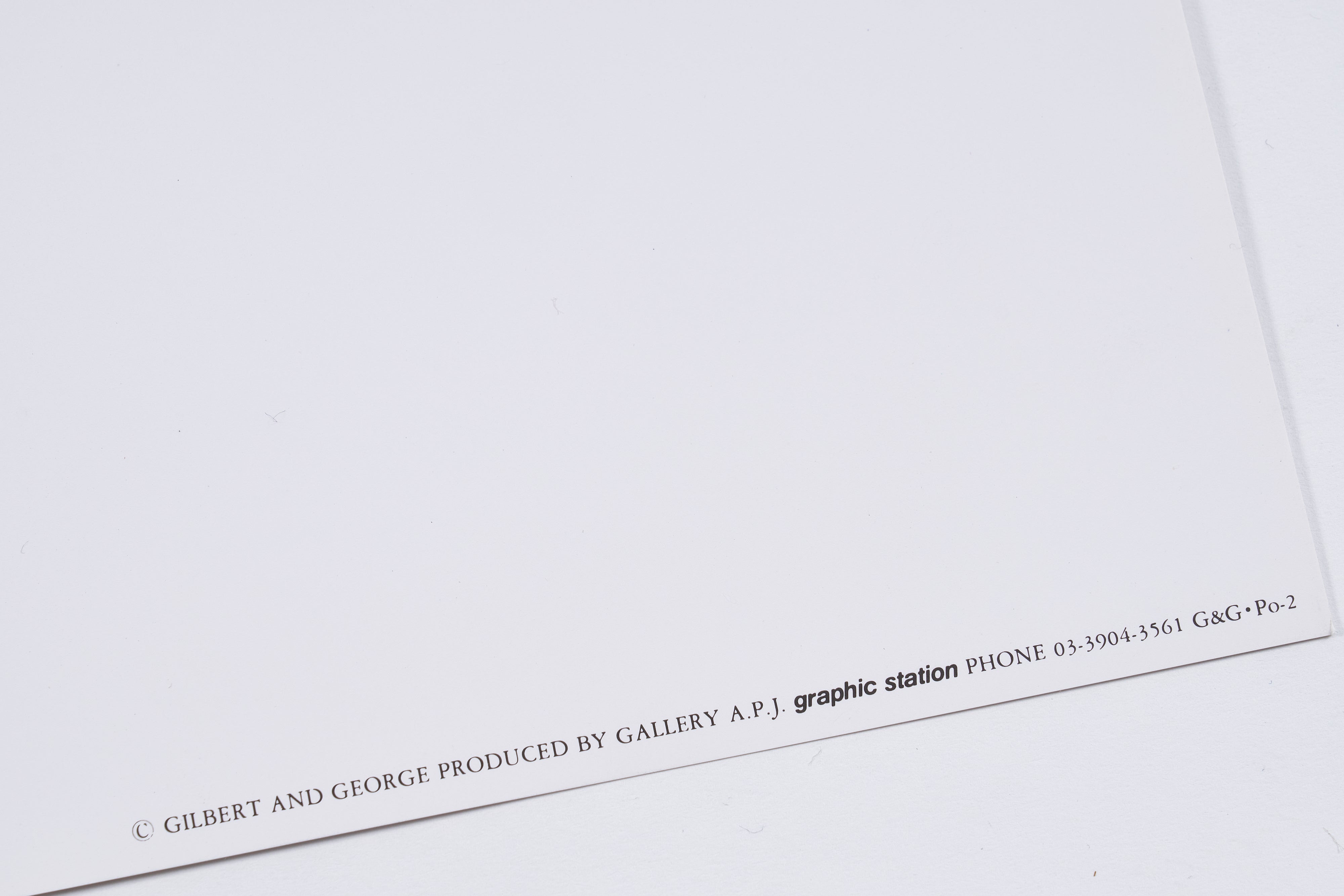 【限定10枚】One World 1988 - printed in 1990s / ギルバート&ジョージ