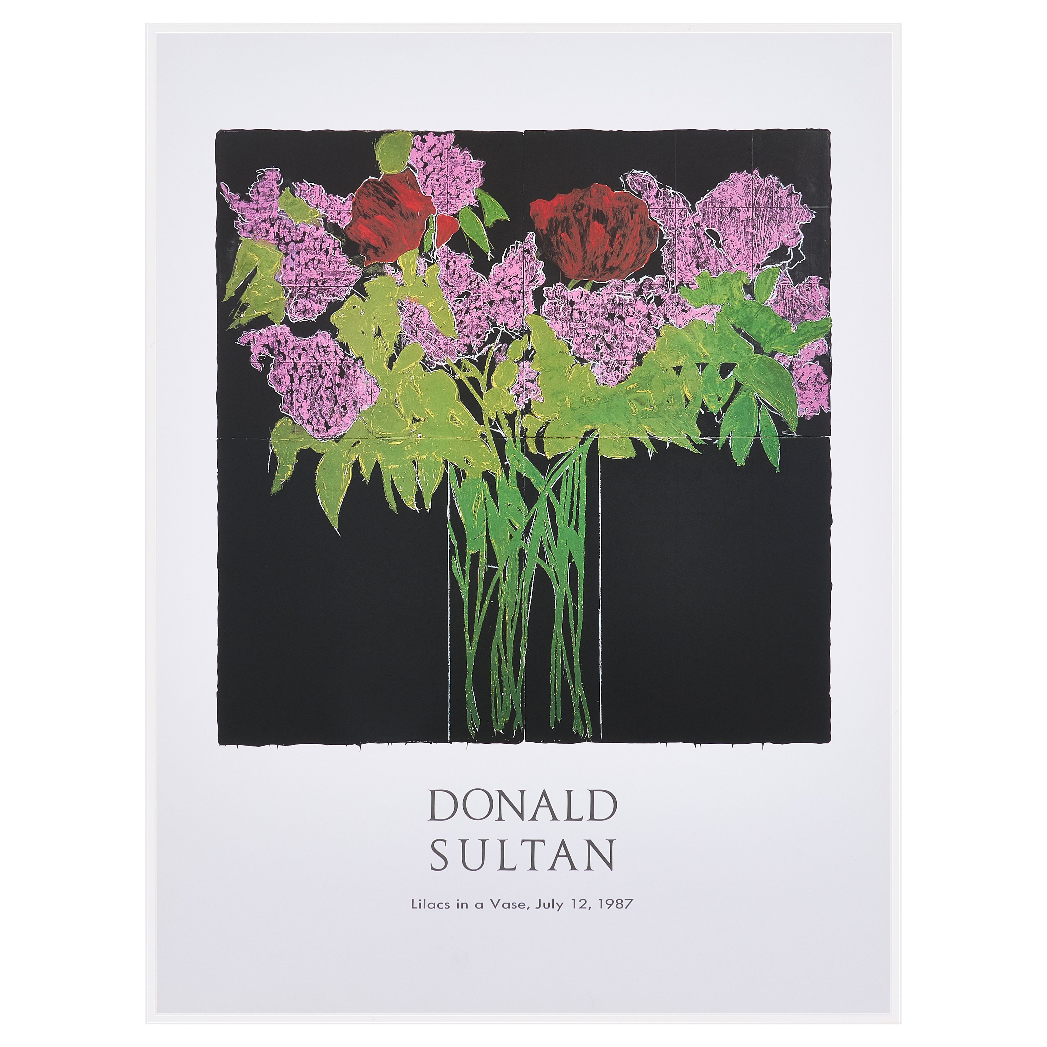 【限定30枚】Lilacs in a Vase 1987 -Gallery A.P.J. 1990s / ドナルド・サルタン