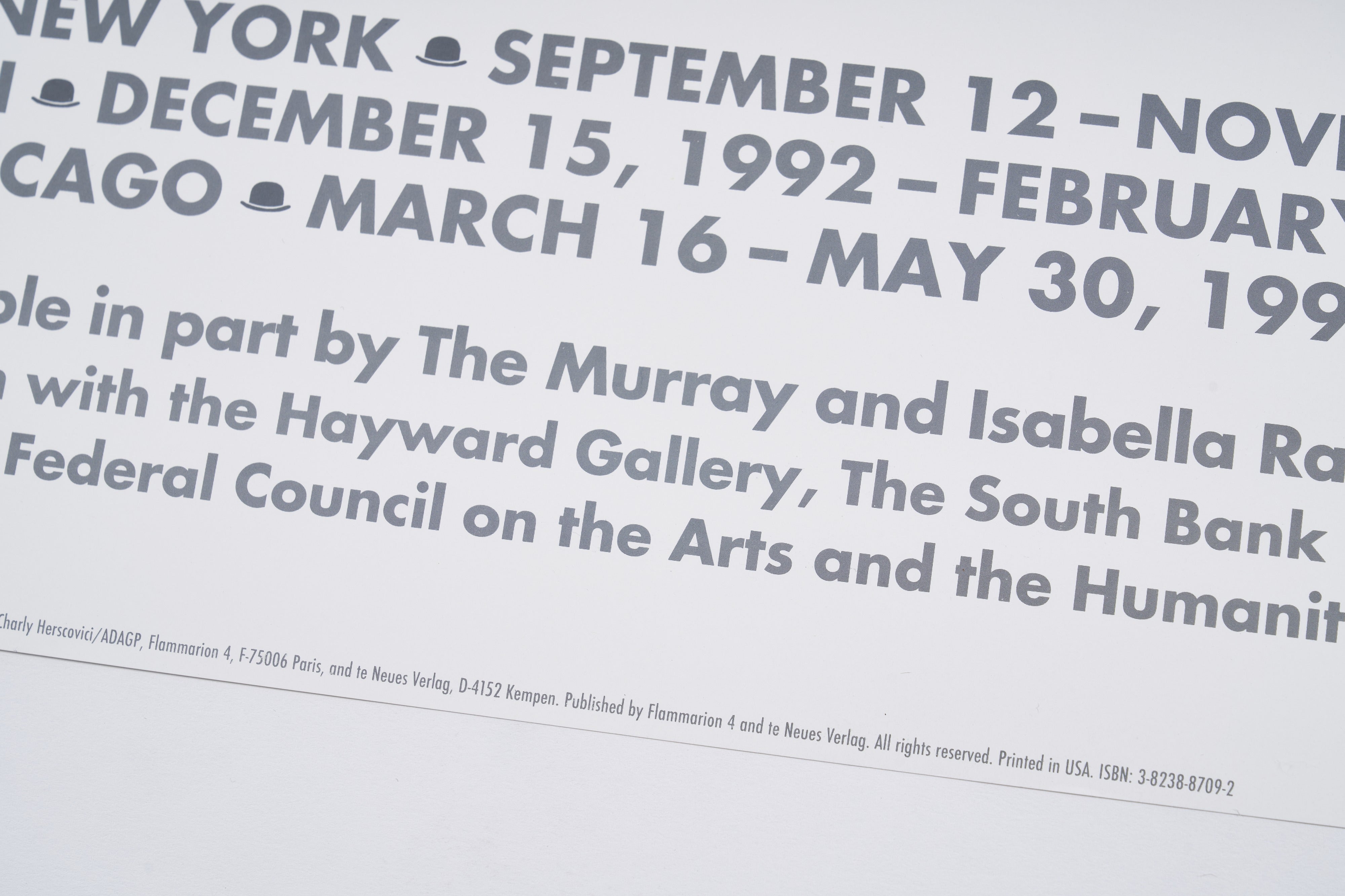 【限定10枚】The Son of Man 1964 - Ehnibition in U.S.A. 1992-1993 / ルネ・マグリット