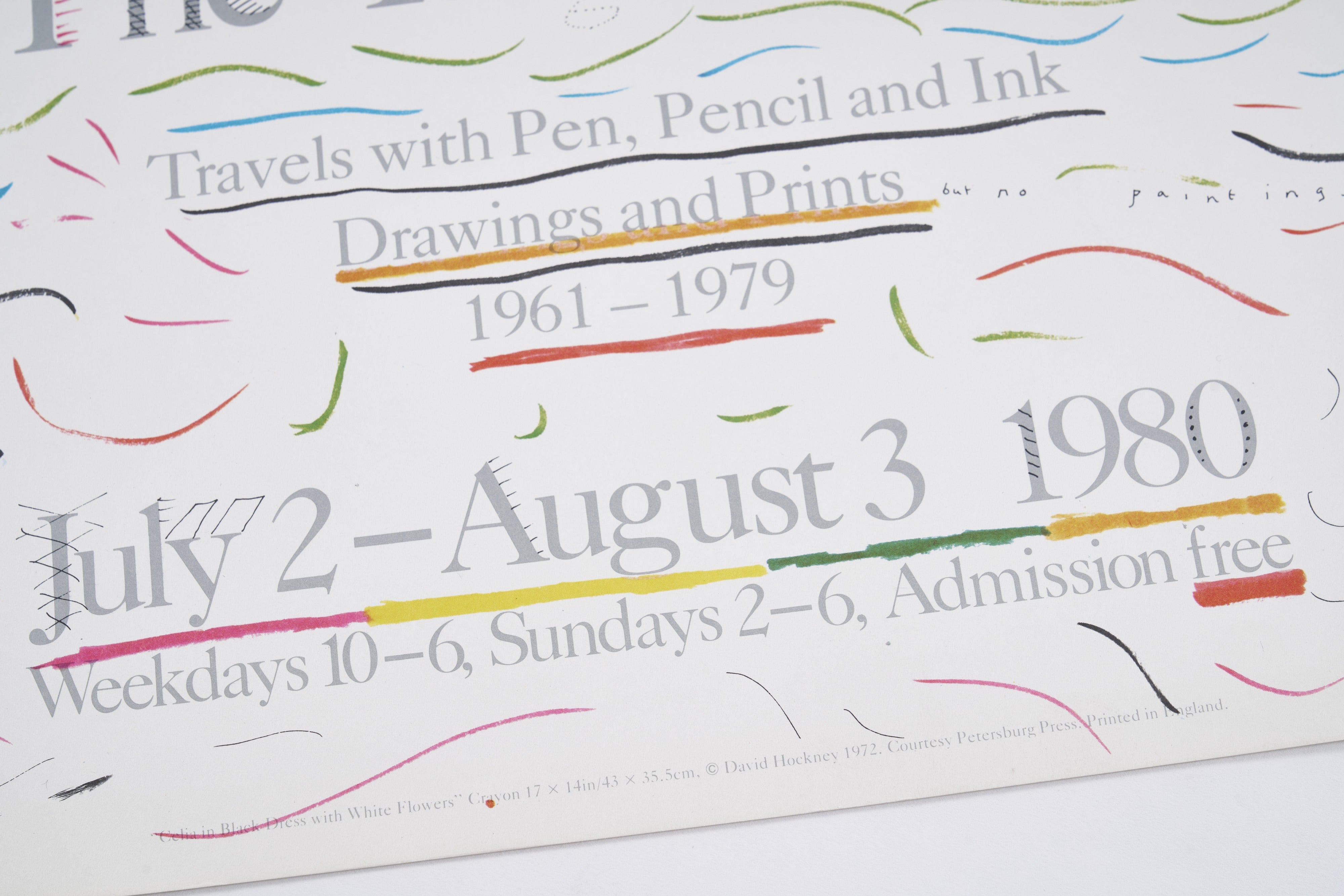 【限定10枚】Celia in Black Dress with White Flowers 1972 - TATE GALLERY 1980 / デイヴィッド・ホックニー