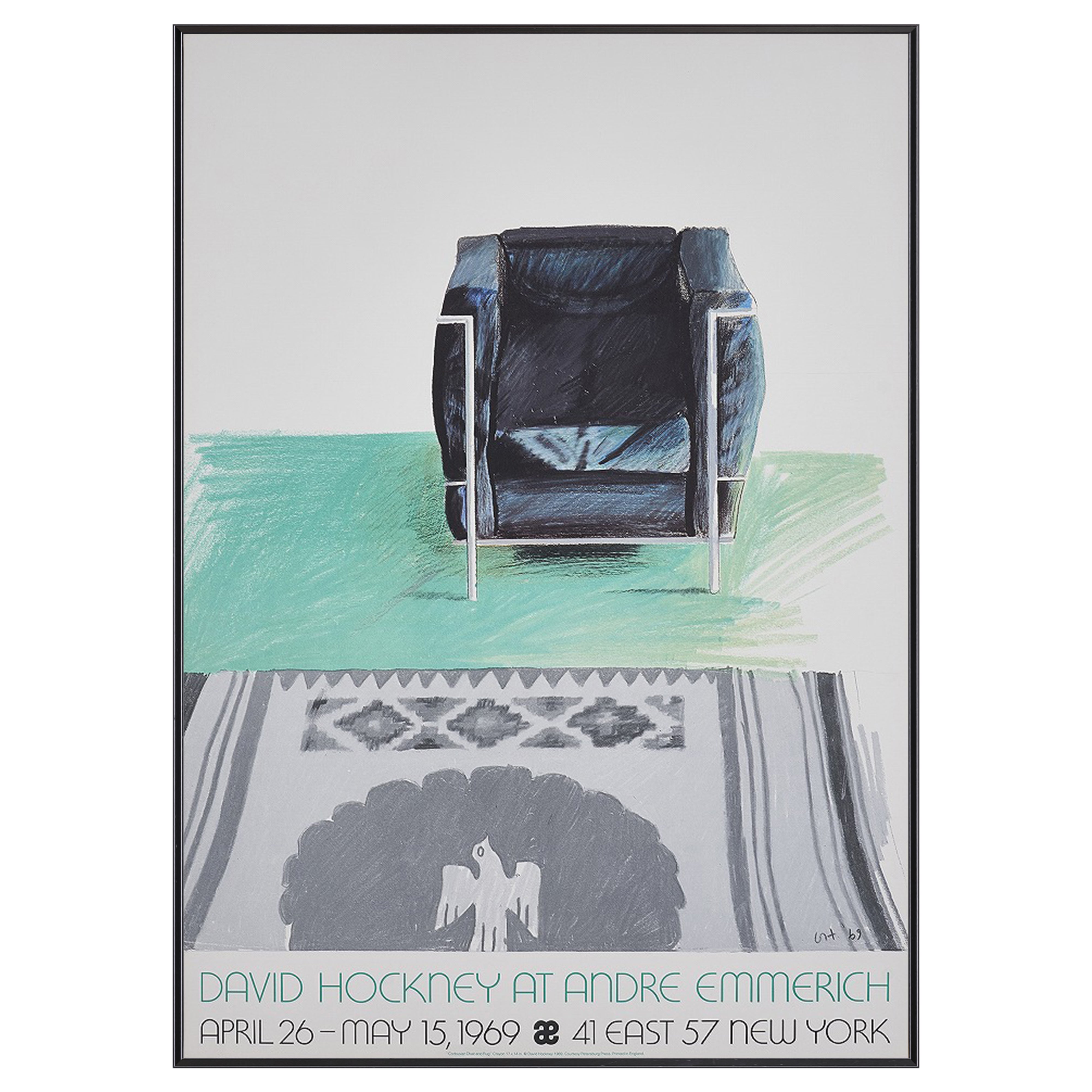 【限定10枚】Corbusier Chair and Rug 1969 - DAVID HOCKNEY AT ANDRE EMMERICH 1969 / デイヴィッド・ホックニー