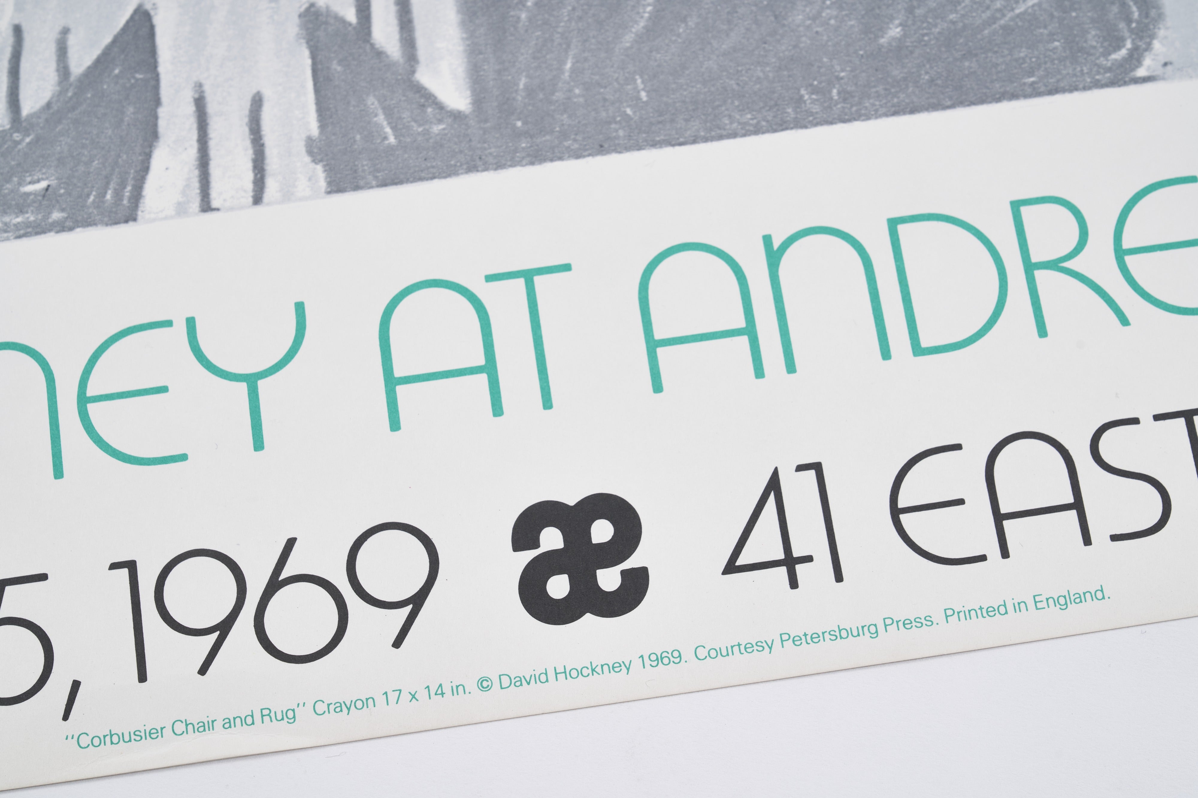 【限定10枚】Corbusier Chair and Rug 1969 - DAVID HOCKNEY AT ANDRE EMMERICH 1969 / デイヴィッド・ホックニー