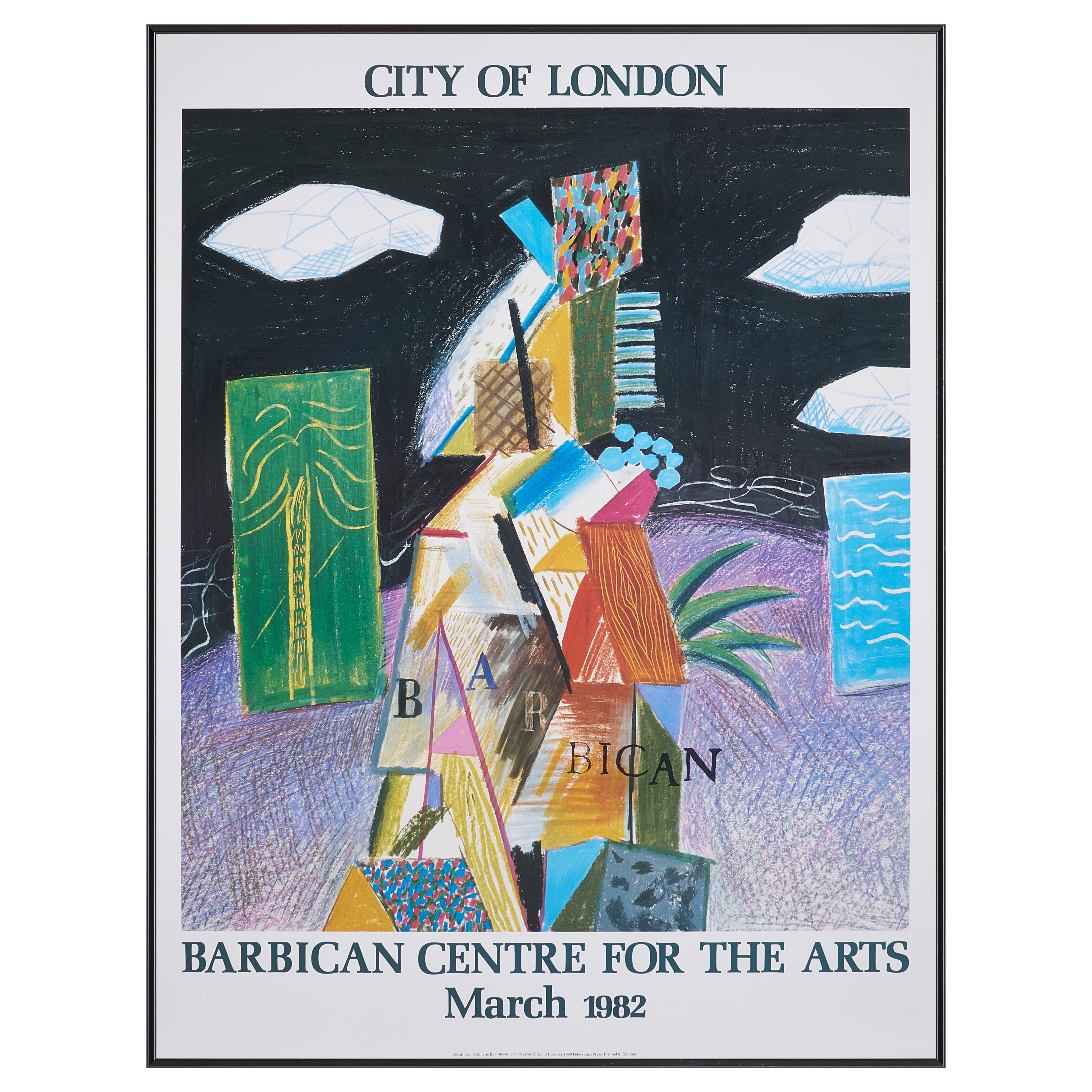 【限定10枚】Detail From Cubistic Bar 1980 - Barbican Centre for the Arts 1982 / デイヴィッド・ホックニー