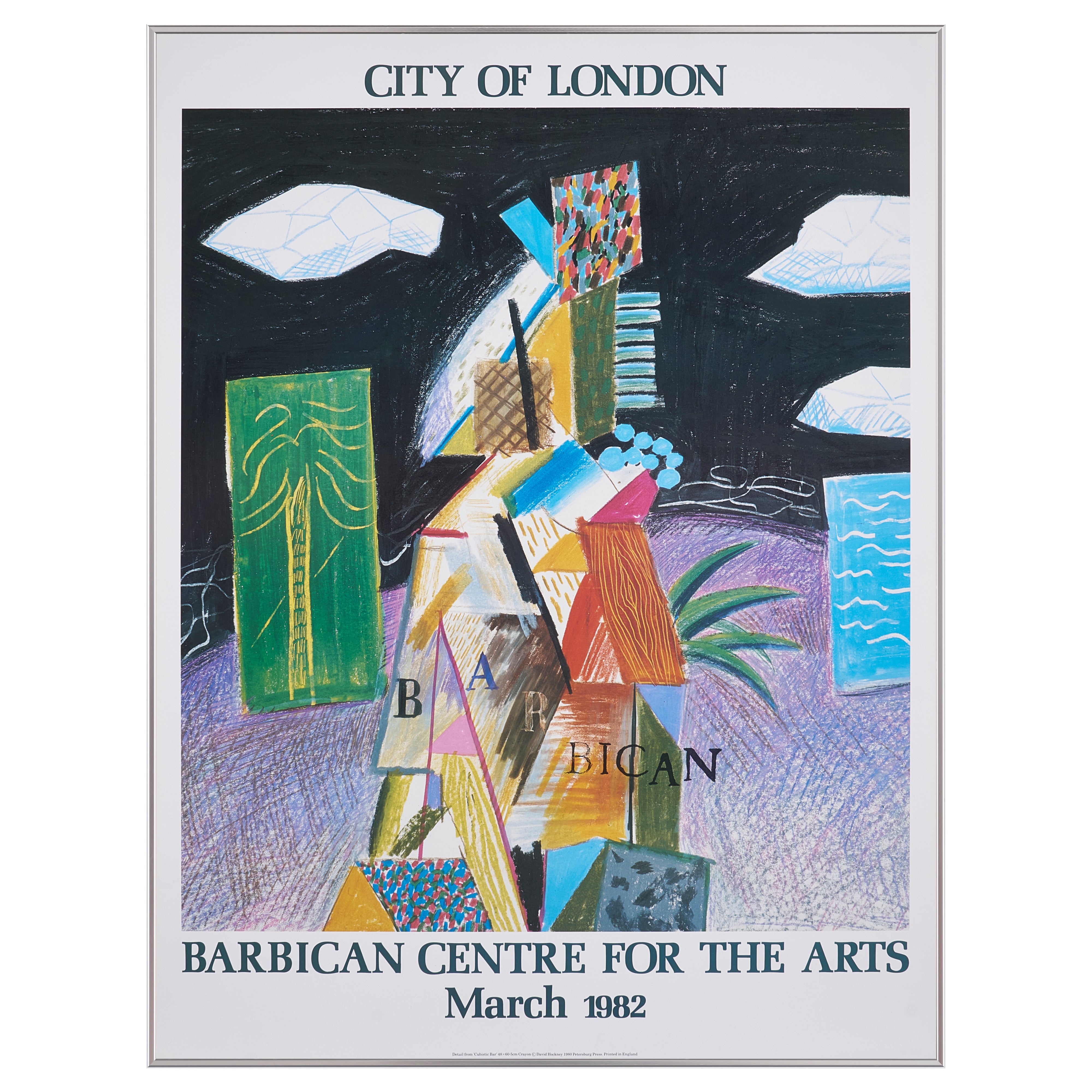 【限定10枚】Detail From Cubistic Bar 1980 - Barbican Centre for the Arts 1982 / デイヴィッド・ホックニー