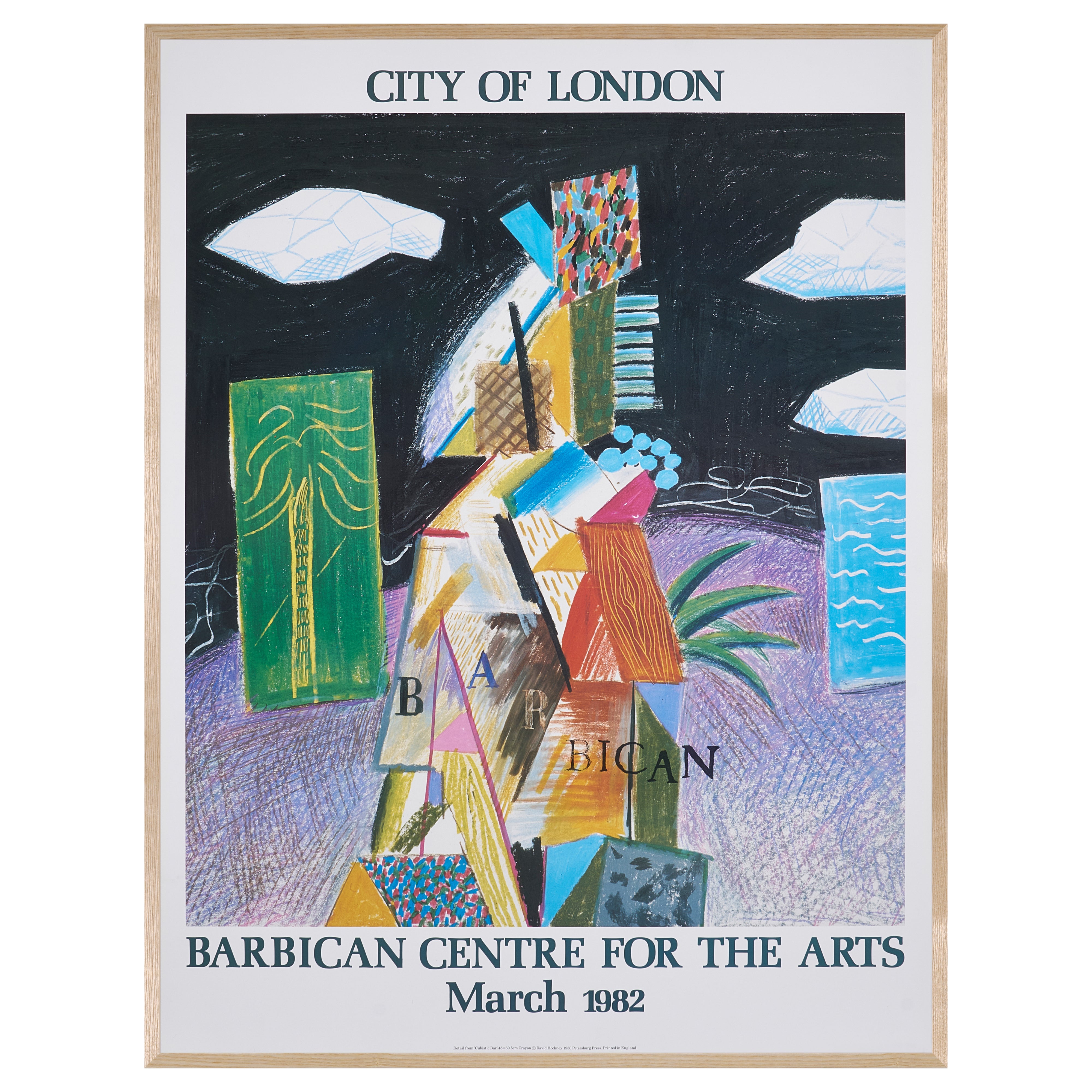 【限定10枚】Detail From Cubistic Bar 1980 - Barbican Centre for the Arts 1982 / デイヴィッド・ホックニー