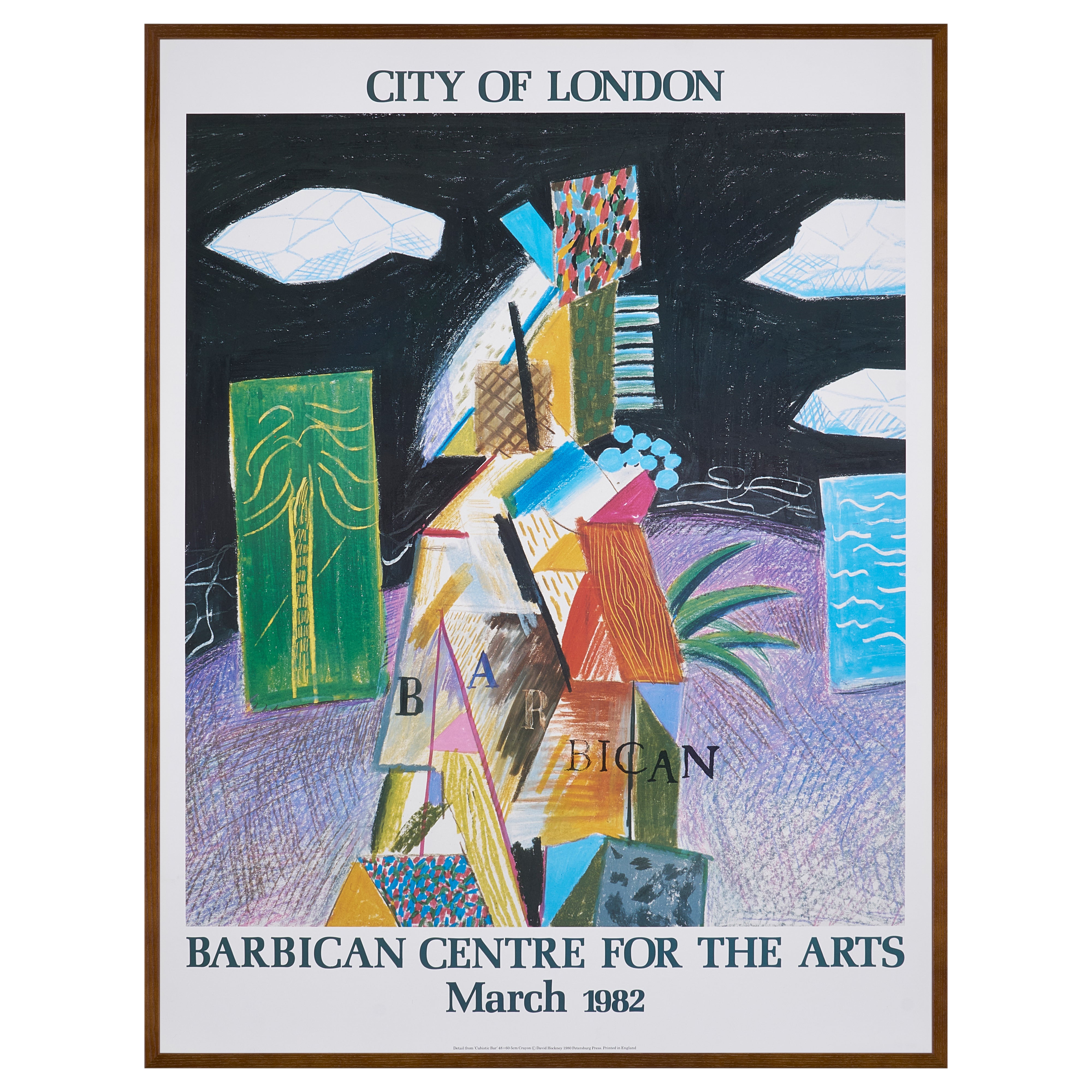 【限定10枚】Detail From Cubistic Bar 1980 - Barbican Centre for the Arts 1982 / デイヴィッド・ホックニー
