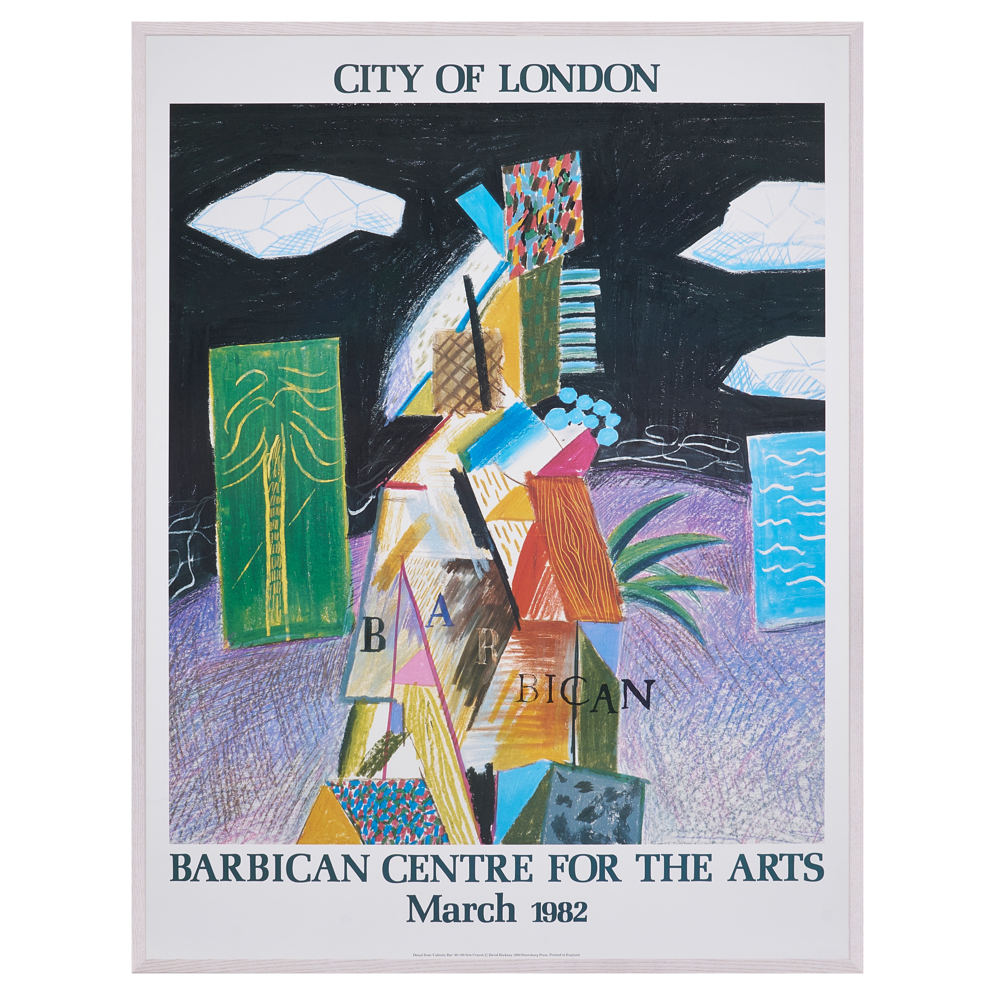 【限定10枚】Detail From Cubistic Bar 1980 - Barbican Centre for the Arts 1982 / デイヴィッド・ホックニー