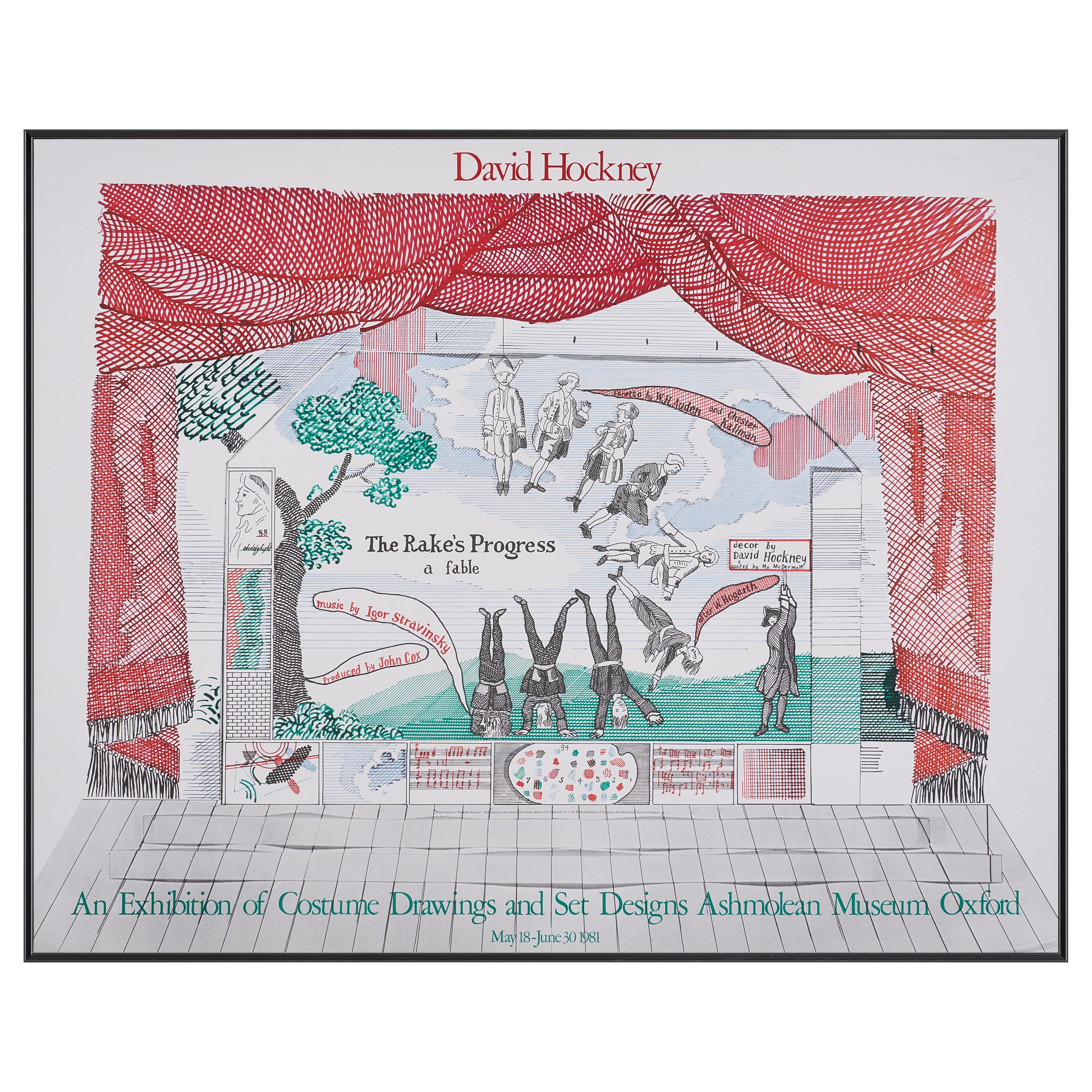 【限定10枚】Drop Curtain for ”The Rake's Progress" 1975-1979 - Ashmolean Museum 1979 / デイヴィッド・ホックニー