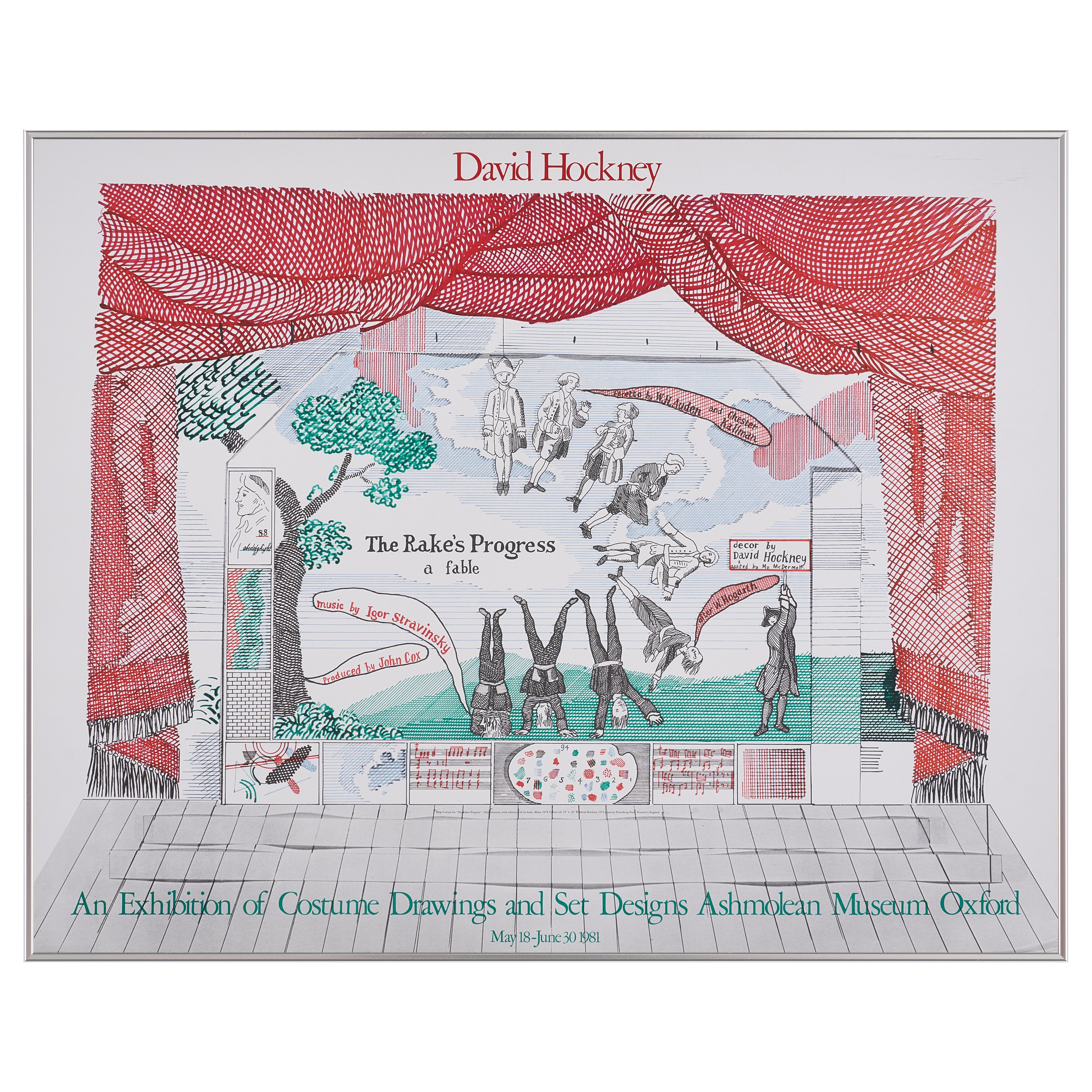 【限定10枚】Drop Curtain for ”The Rake's Progress" 1975-1979 - Ashmolean Museum 1979 / デイヴィッド・ホックニー