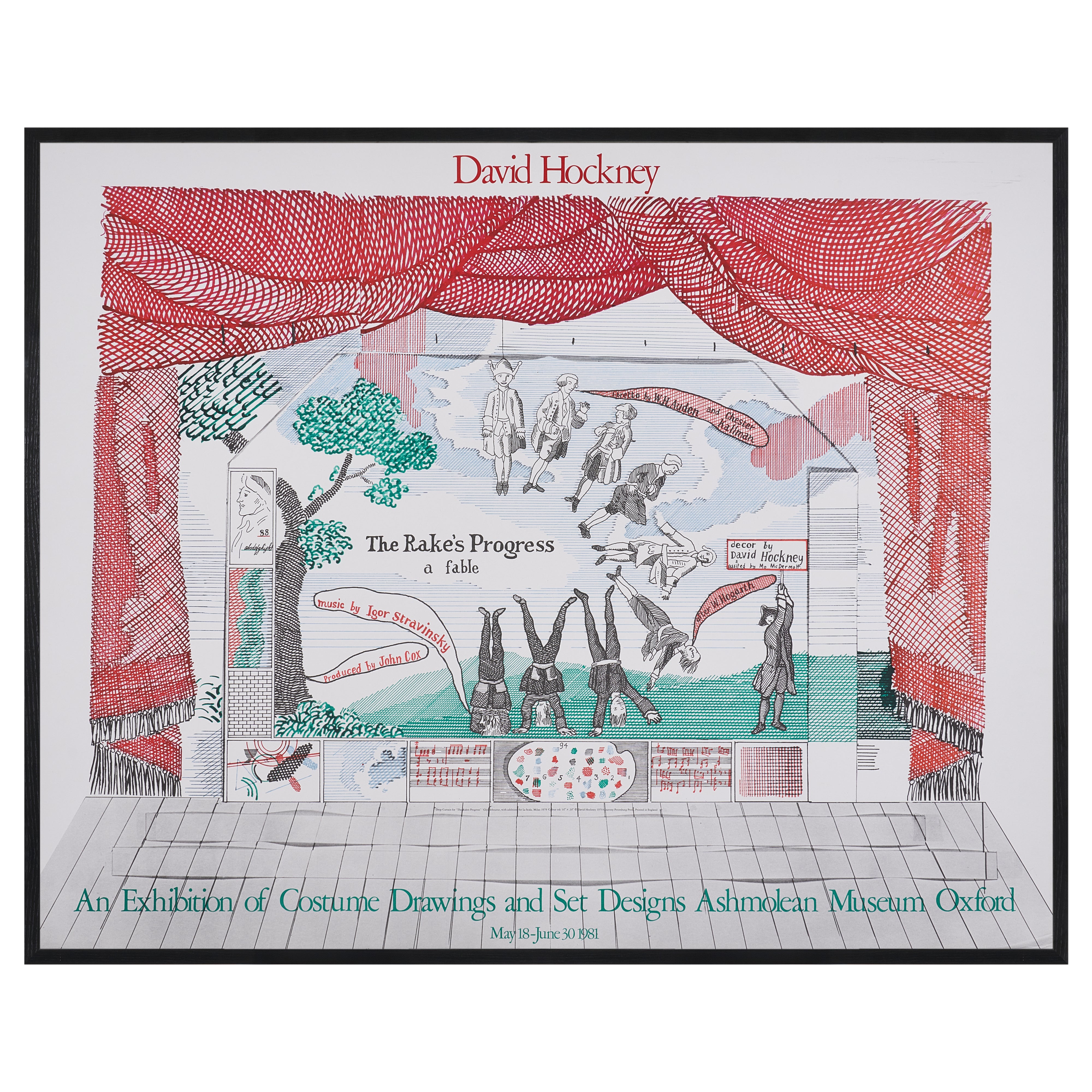 【限定10枚】Drop Curtain for ”The Rake's Progress" 1975-1979 - Ashmolean Museum 1979 / デイヴィッド・ホックニー