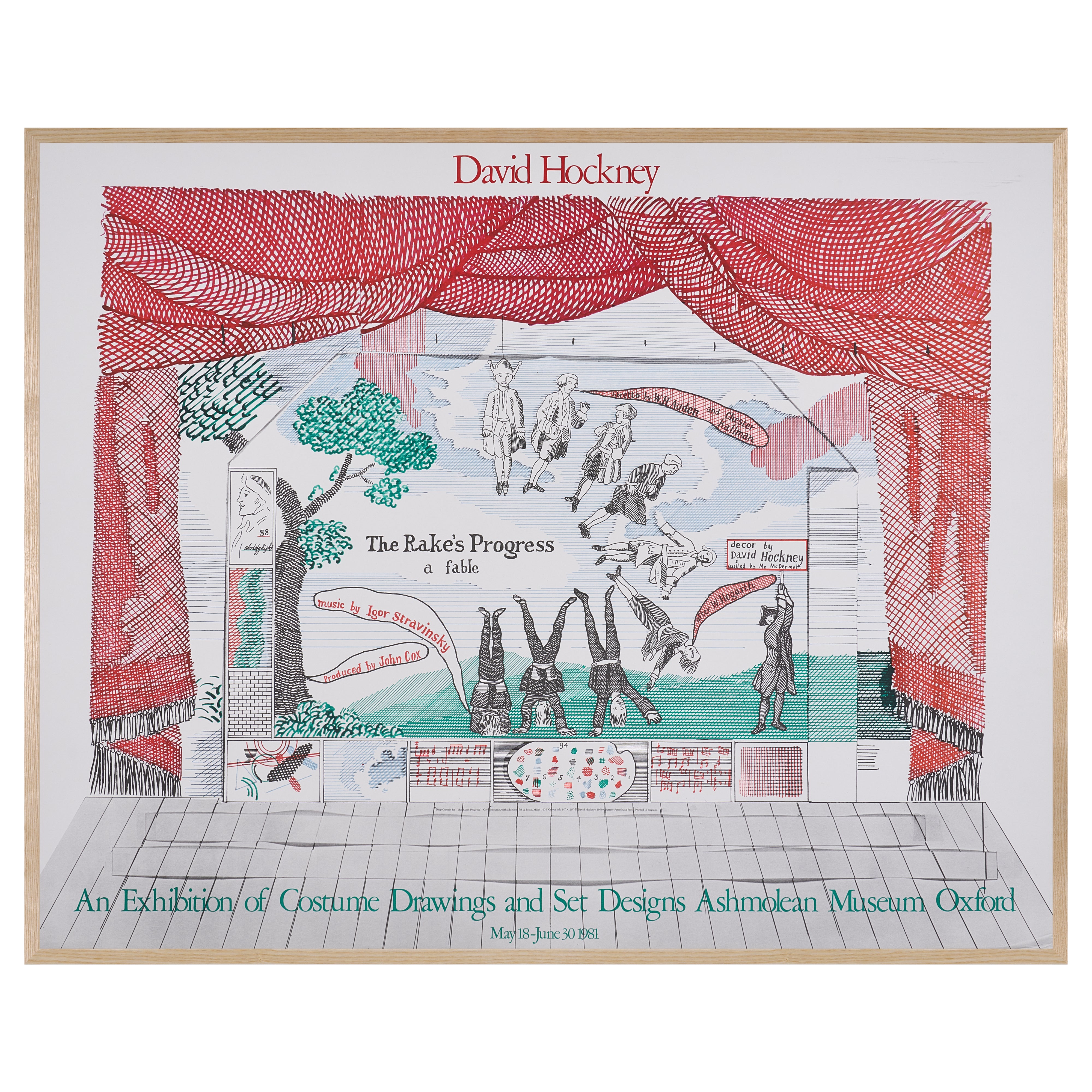 【限定10枚】Drop Curtain for ”The Rake's Progress" 1975-1979 - Ashmolean Museum 1979 / デイヴィッド・ホックニー