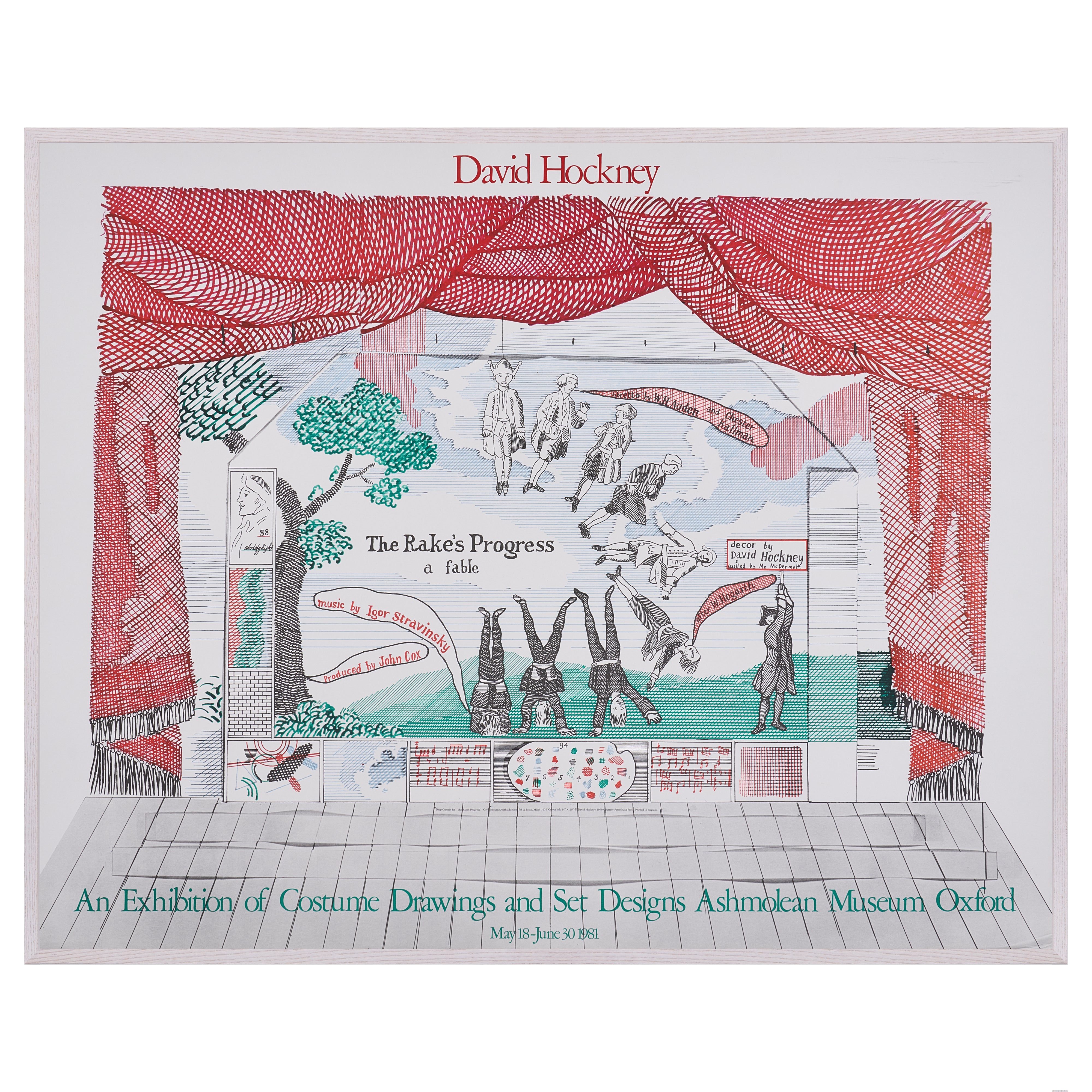 【限定10枚】Drop Curtain for ”The Rake's Progress" 1975-1979 - Ashmolean Museum 1979 / デイヴィッド・ホックニー