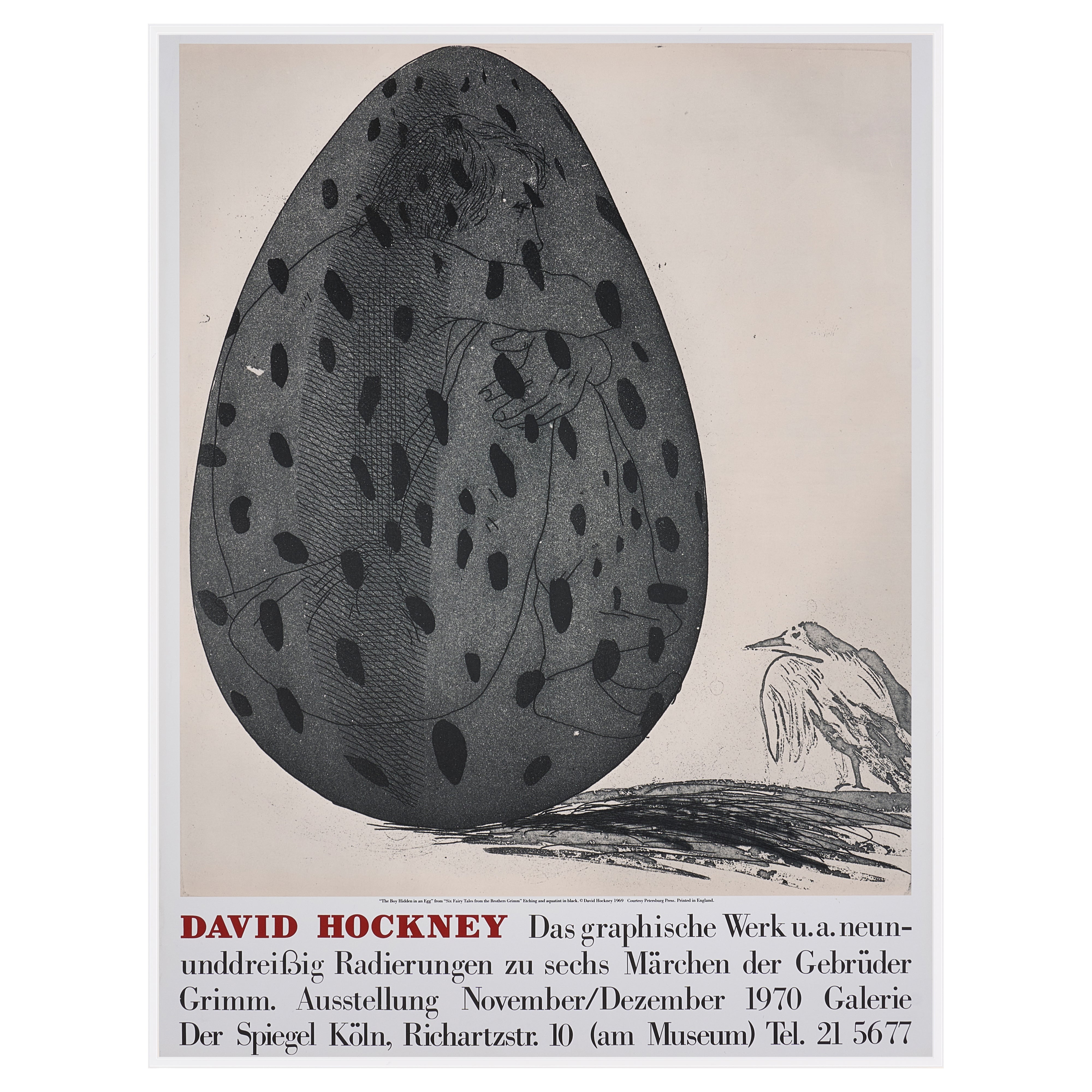 【限定10枚】The Boy Hidden in an Egg 1969 - Galerie Der Speigel, Köln 1970 / デイヴィッド・ホックニー