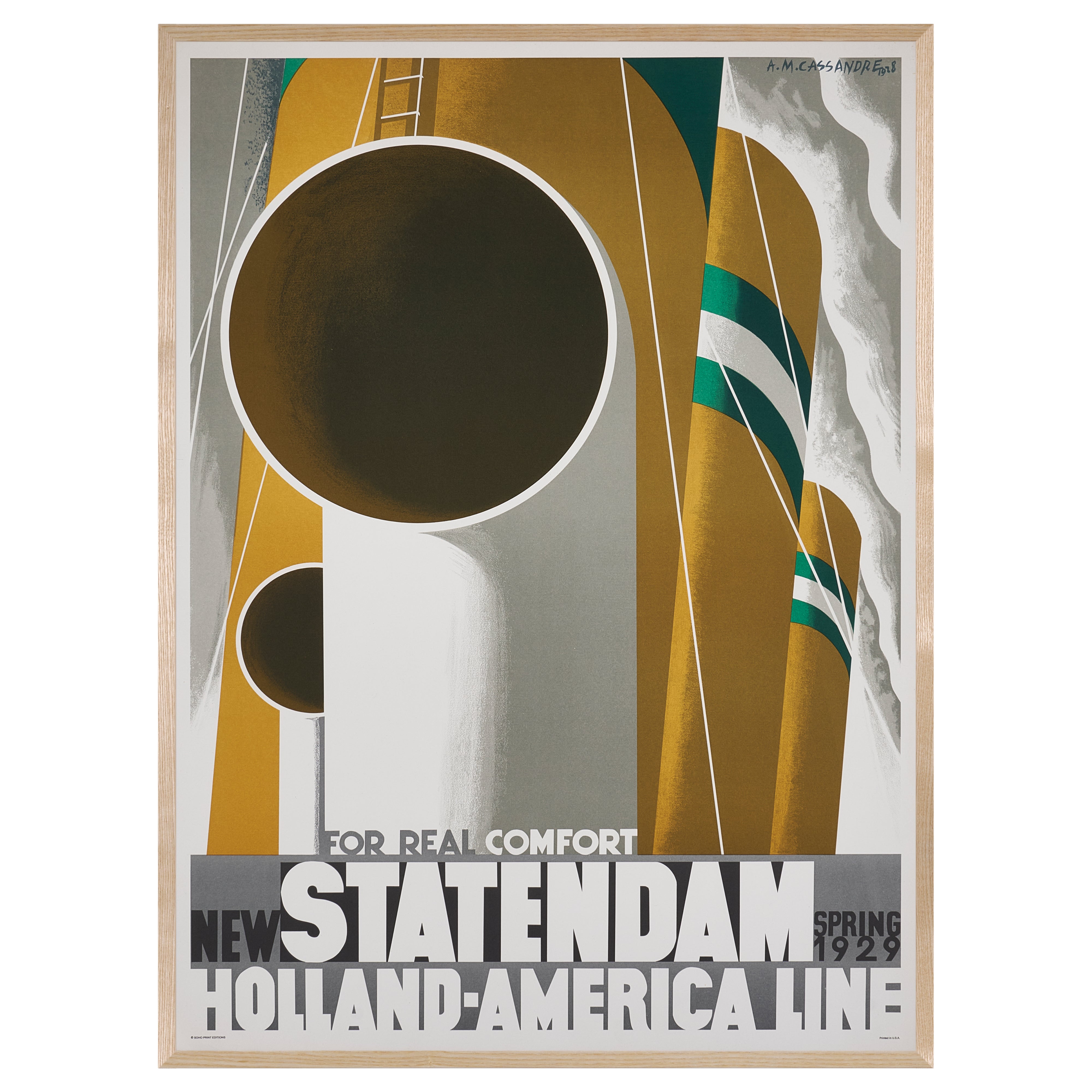 【限定5枚】"STATENDAM" HOLLAND-AMERICA LINE 1928 - SOHO PRINT EDITIONS 1990s / アドルフ・ムーロン・カッサンドル