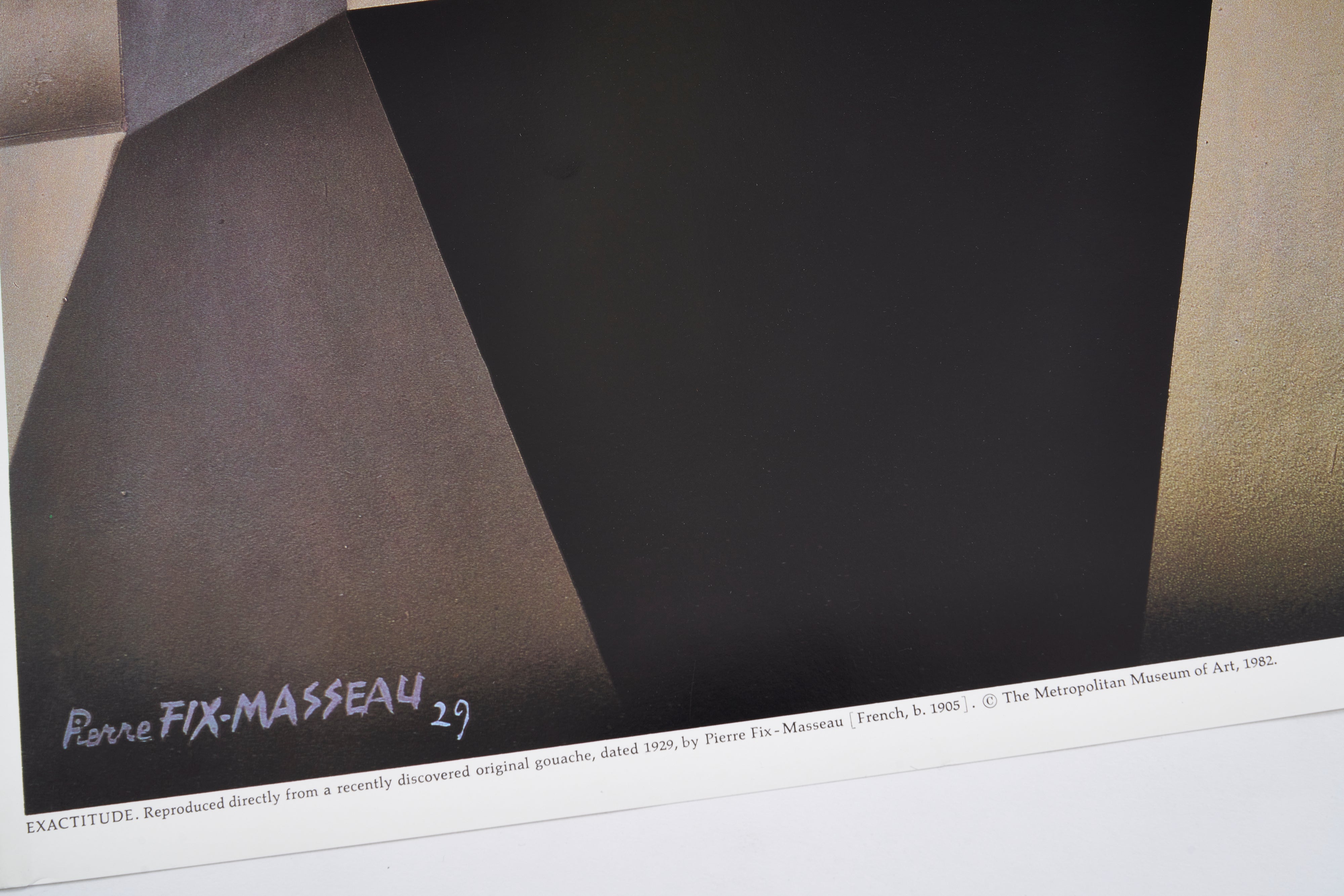 【限定10枚】EXACTITUDE 1929 - The Metropolitan Museum of Art 1982 / ピエール・フィックス=マッソー