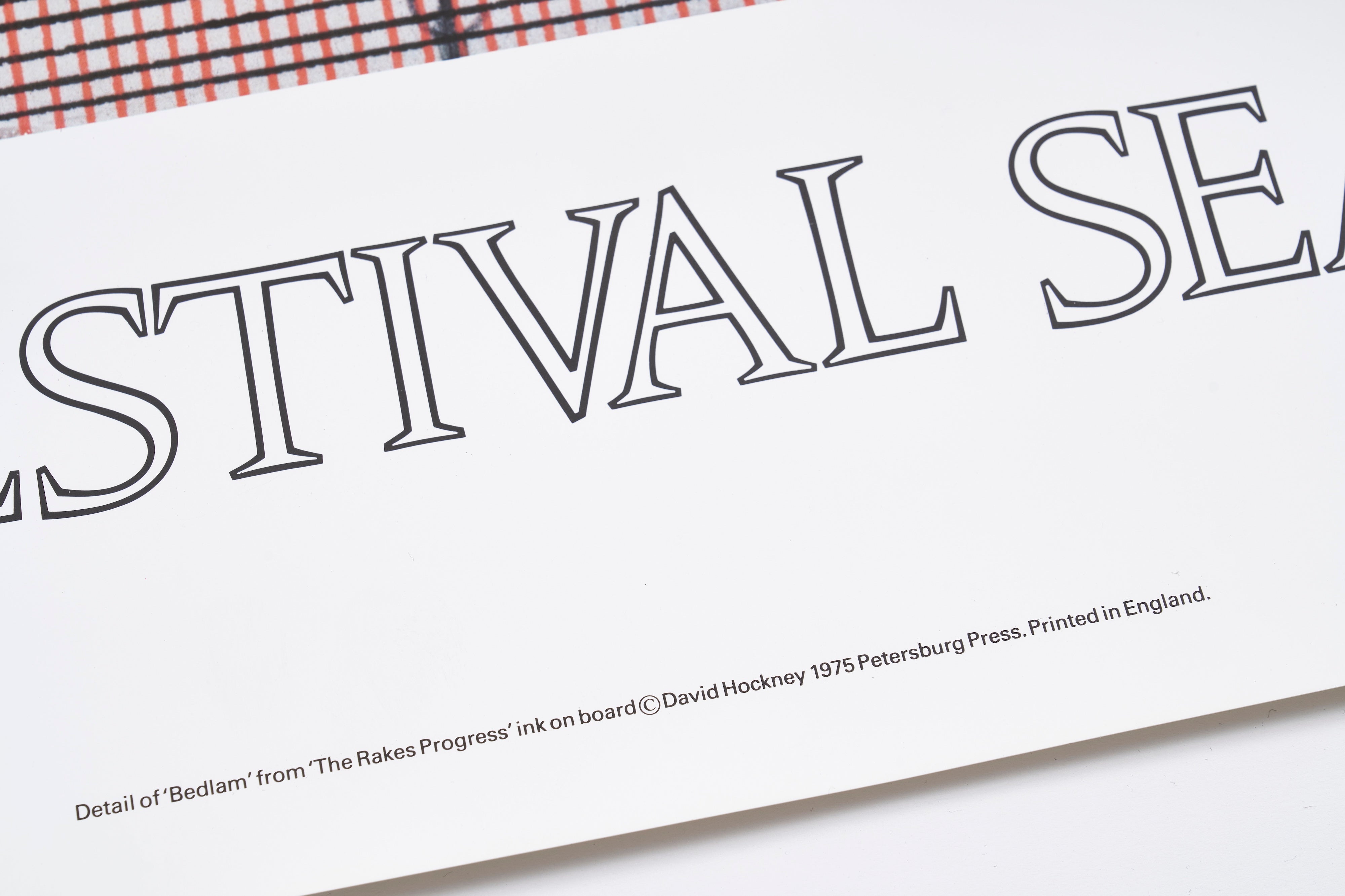 【限定10枚】Detail of Bedlam from ”The Rake's Progress" 1975 - SAN FRANCISCO OPERA 1982 / デイヴィッド・ホックニー