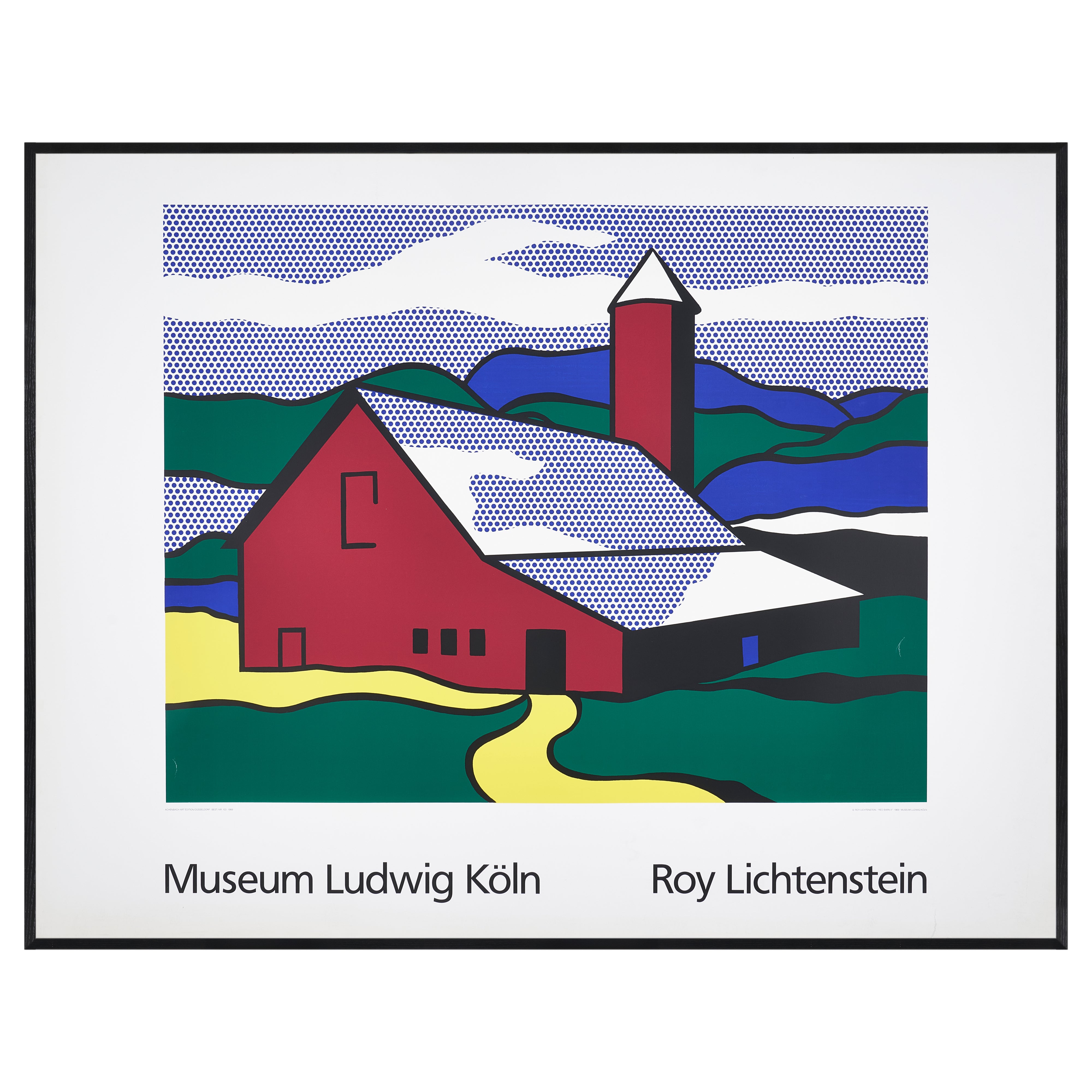 再入荷【限定3枚】RED BARN II 1969 - Museum Ludwig Köln 1989 / ロイ・リキテンスタイン