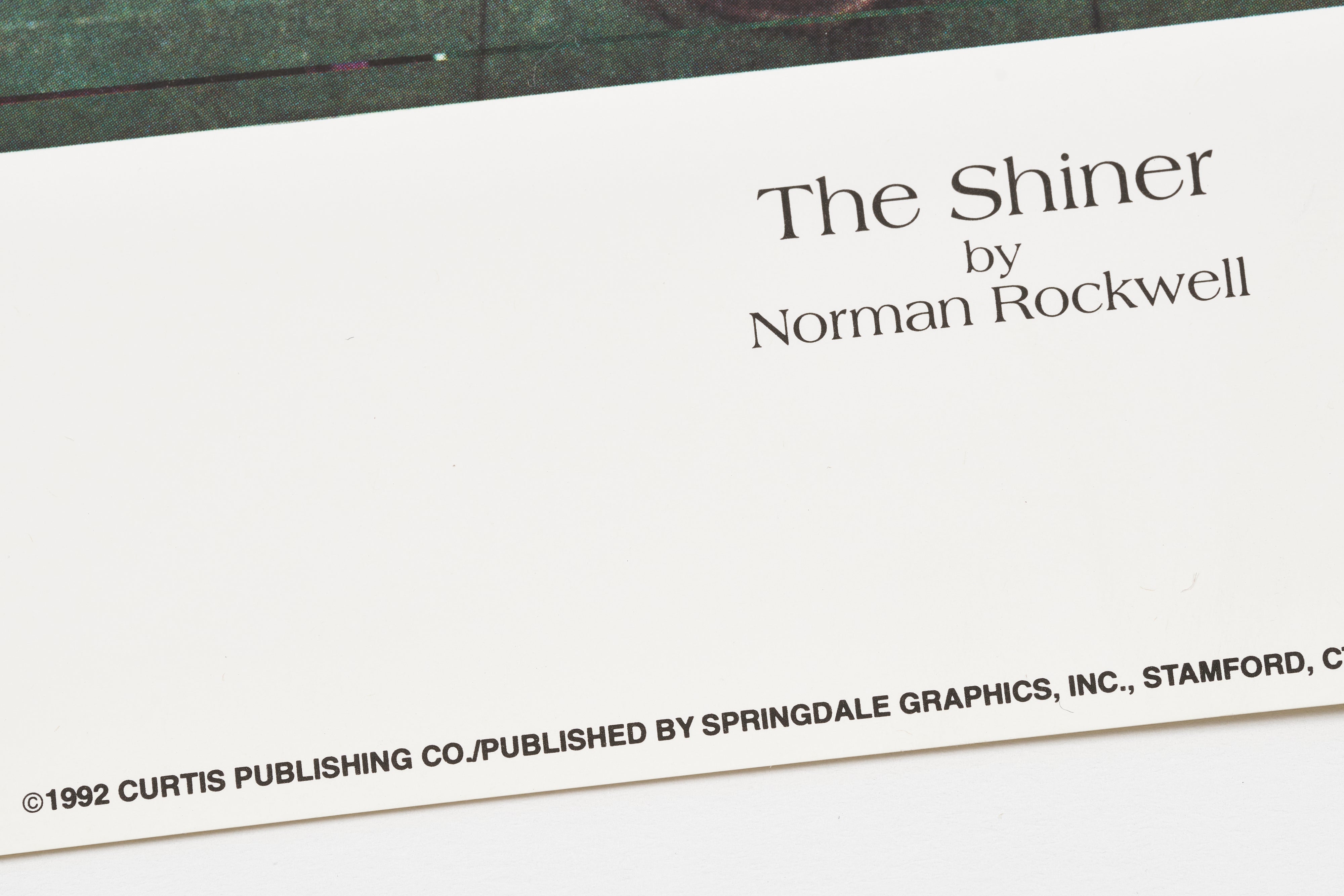 【限定10枚】The Shiner 1953 - CURTIS PUBLISHING 1992 / ノーマン・ロックウェル