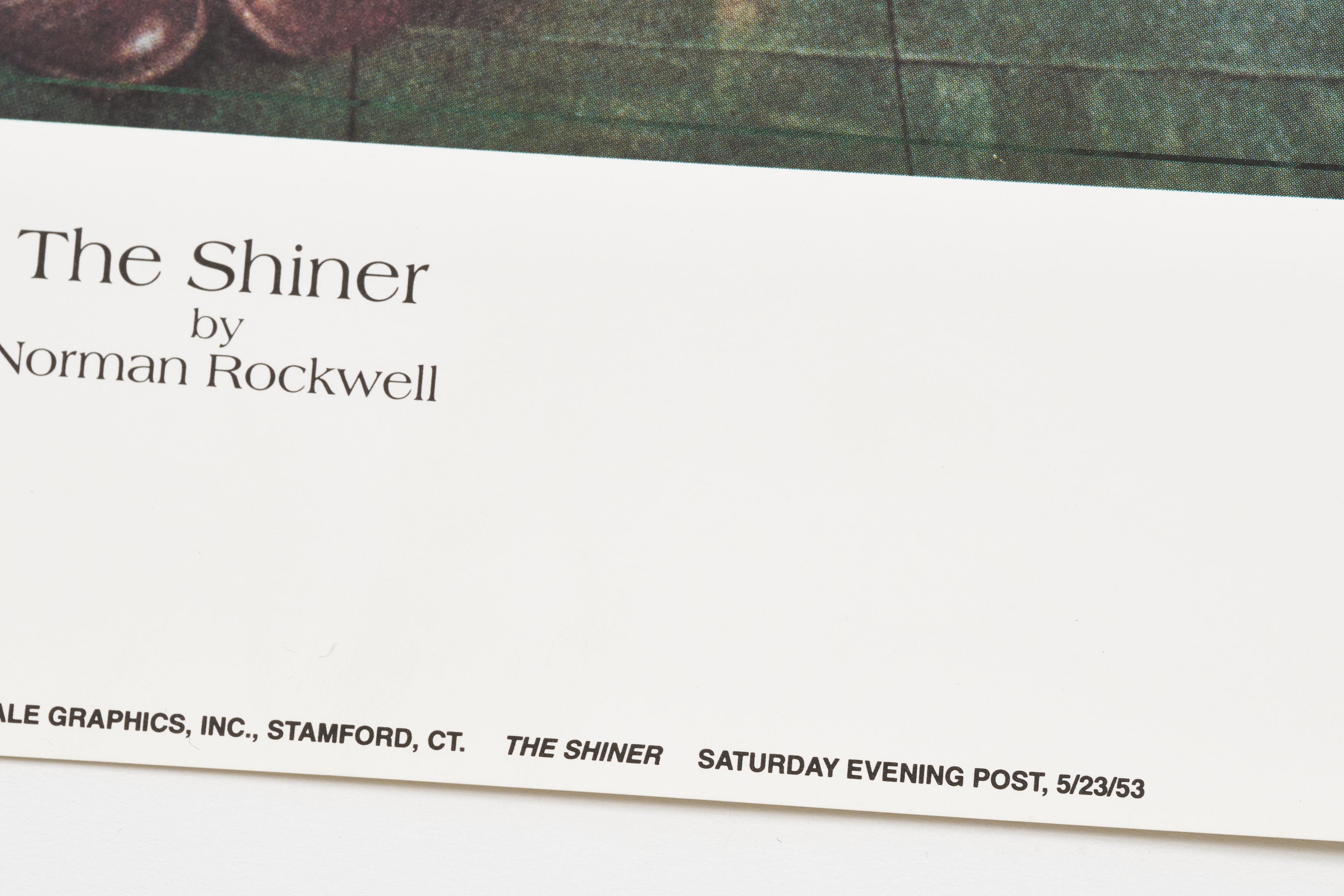 【限定10枚】The Shiner 1953 - CURTIS PUBLISHING 1992 / ノーマン・ロックウェル